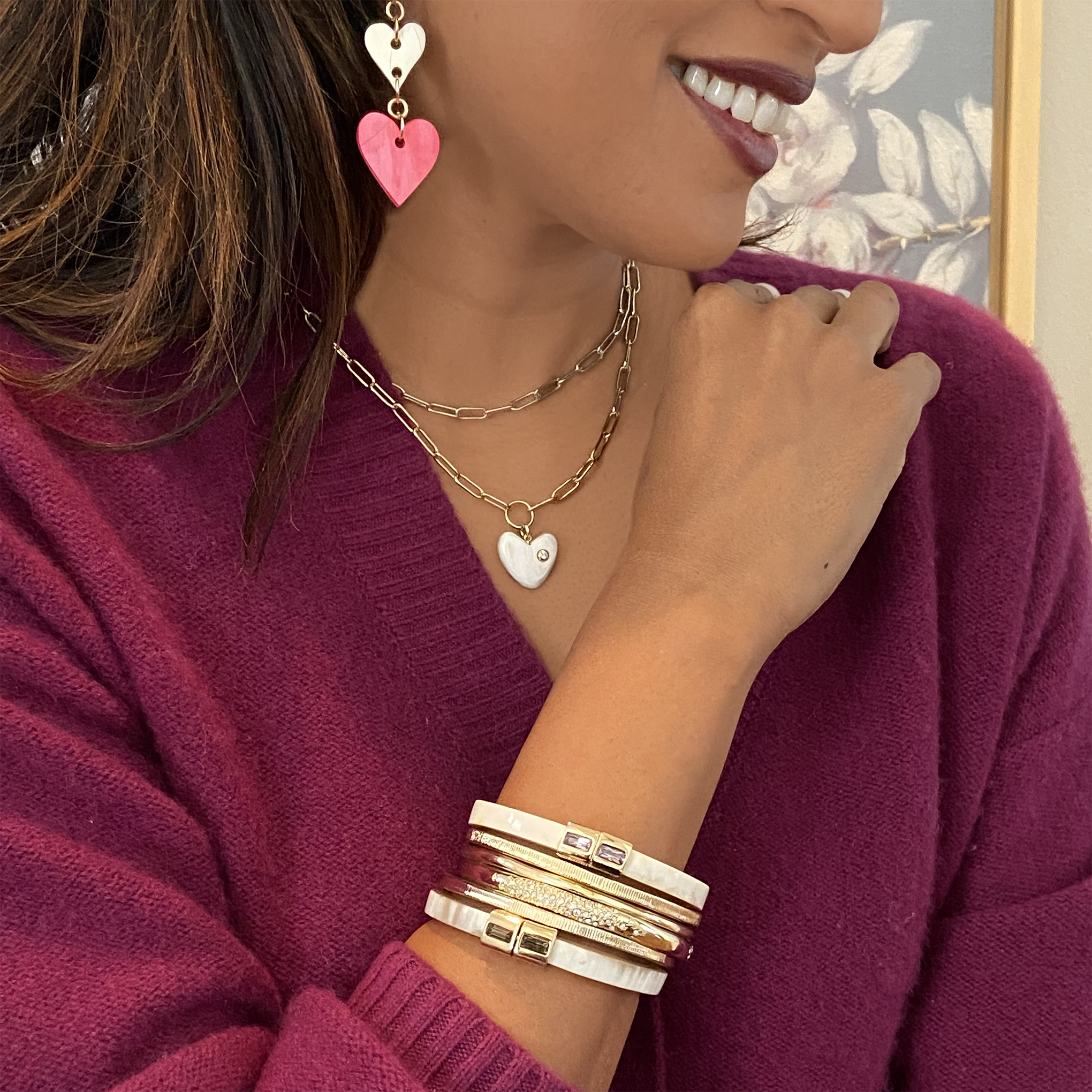 Vida Heart Charm Necklace by Akola