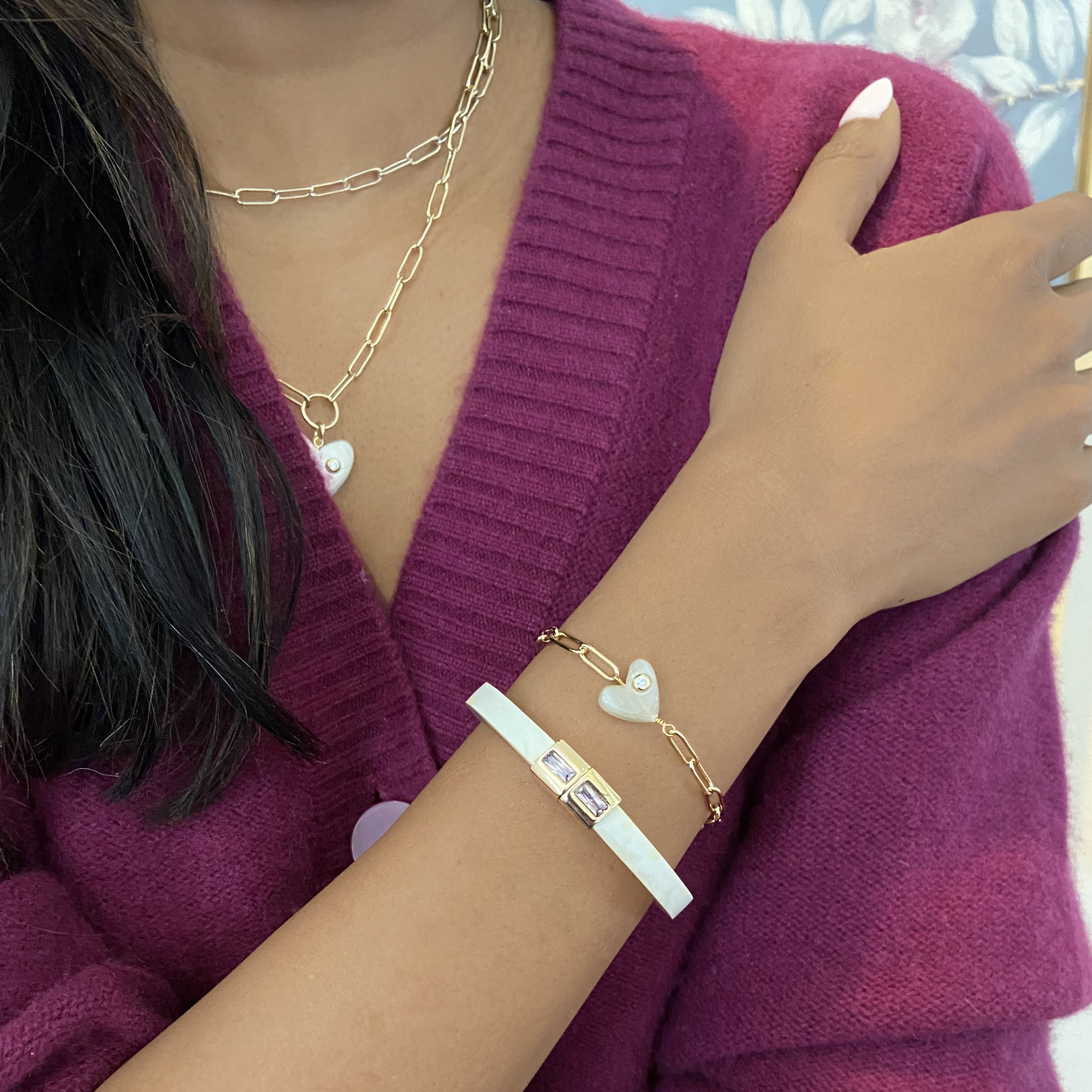 Mina Heart Charm Bracelet by Akola