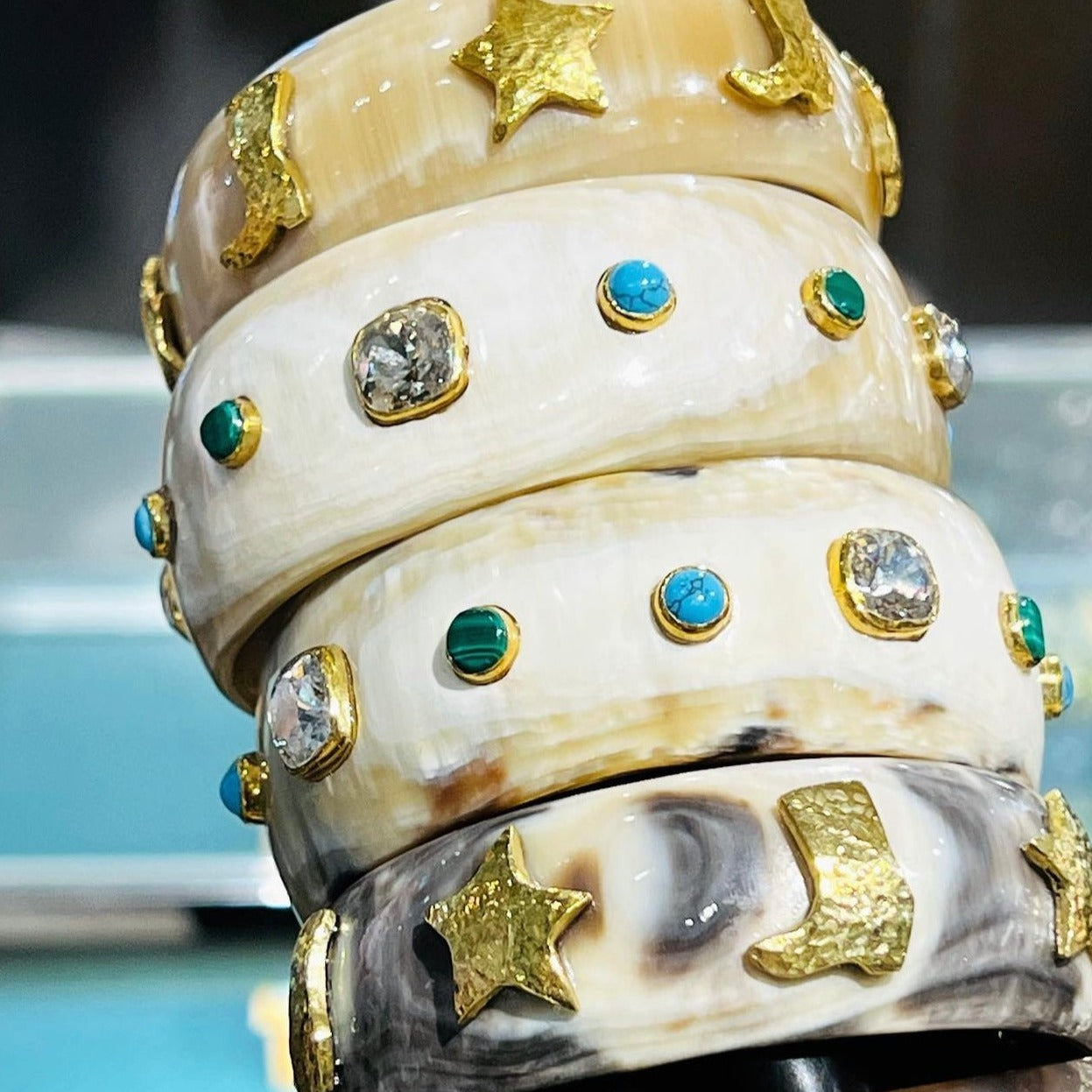 Rhys Stars and Boots Bangle Bracelet by Akola