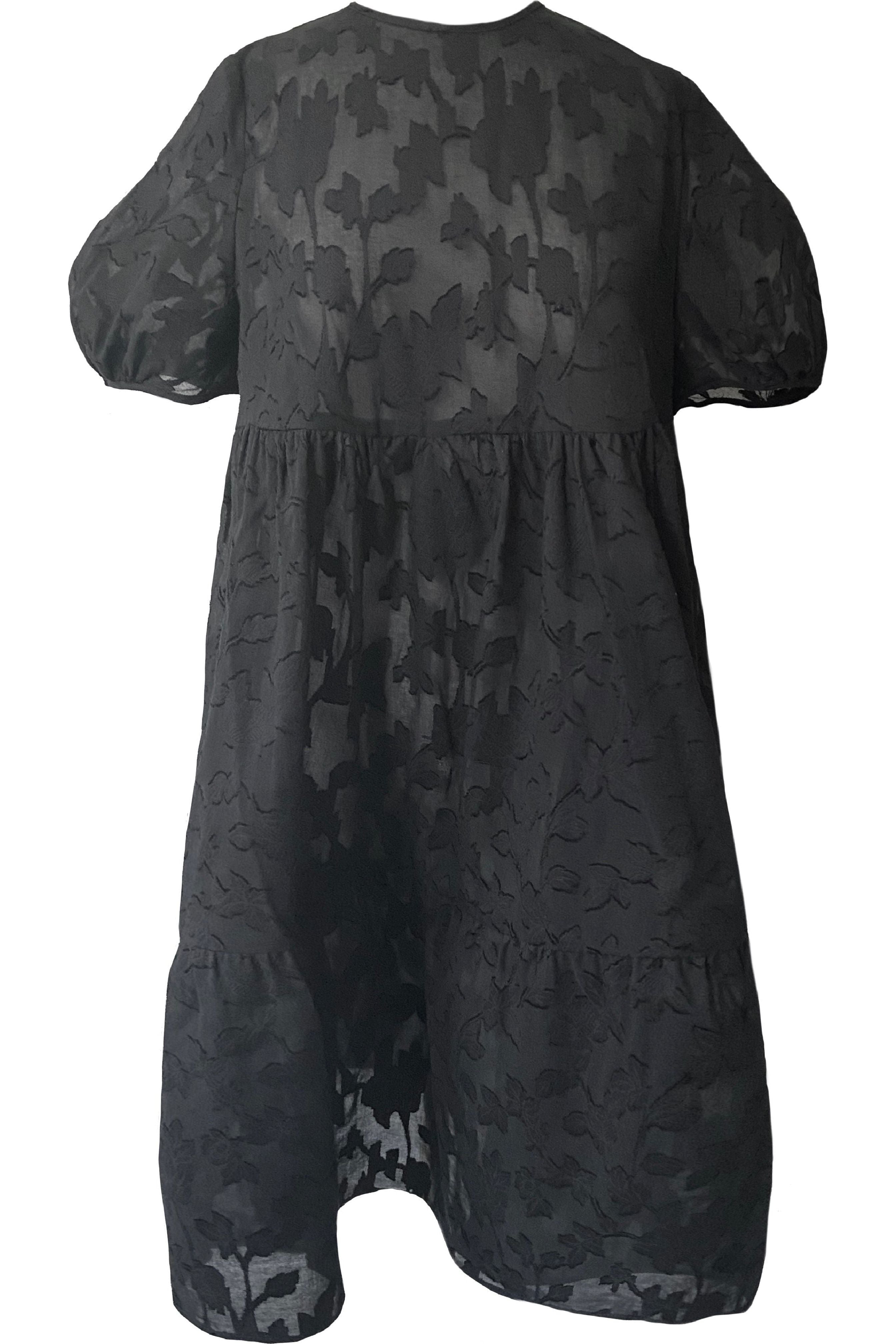 Madeline Black Floral Dress by Casey Marks