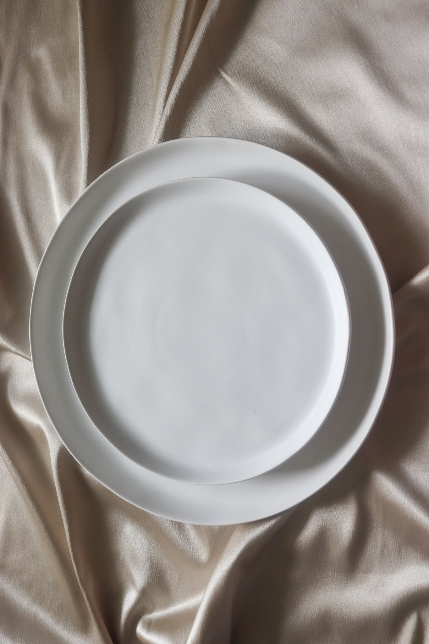 White Canvas Dinner Plate - 4 Piece Set by Divine Ivy