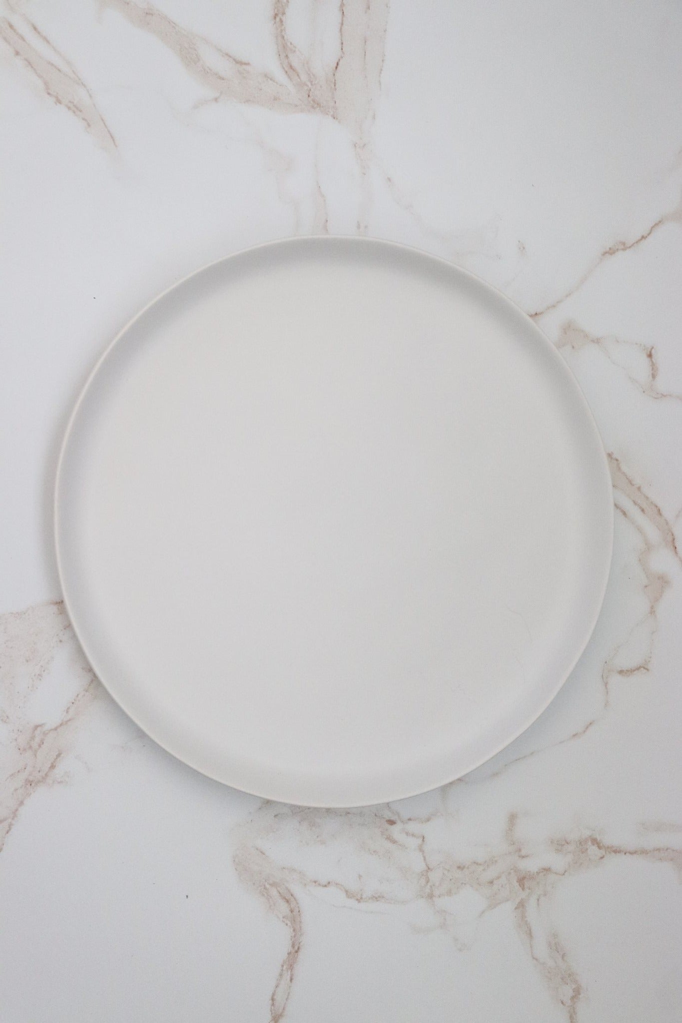 White Canvas Dinner Plate by Divine Ivy