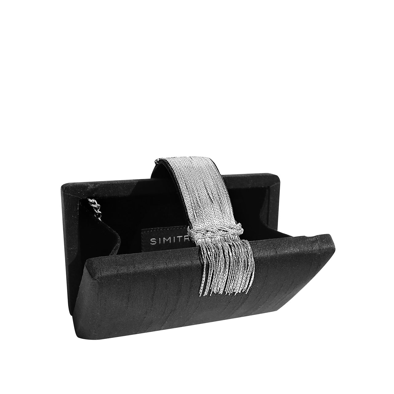 Midnight Fringe Clutch by Simitri