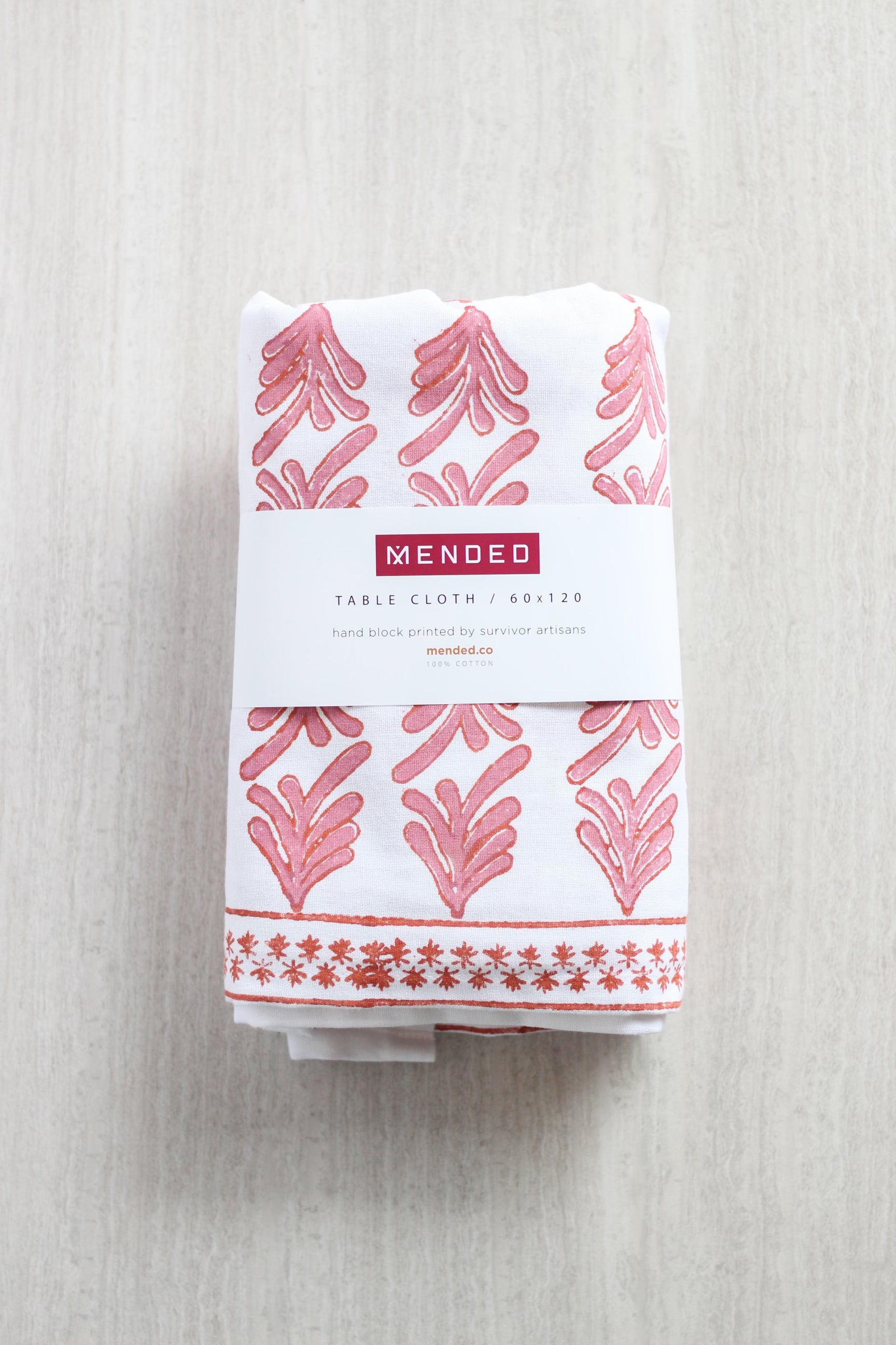 Tablecloth - Palmetto, Pink & Terracotta