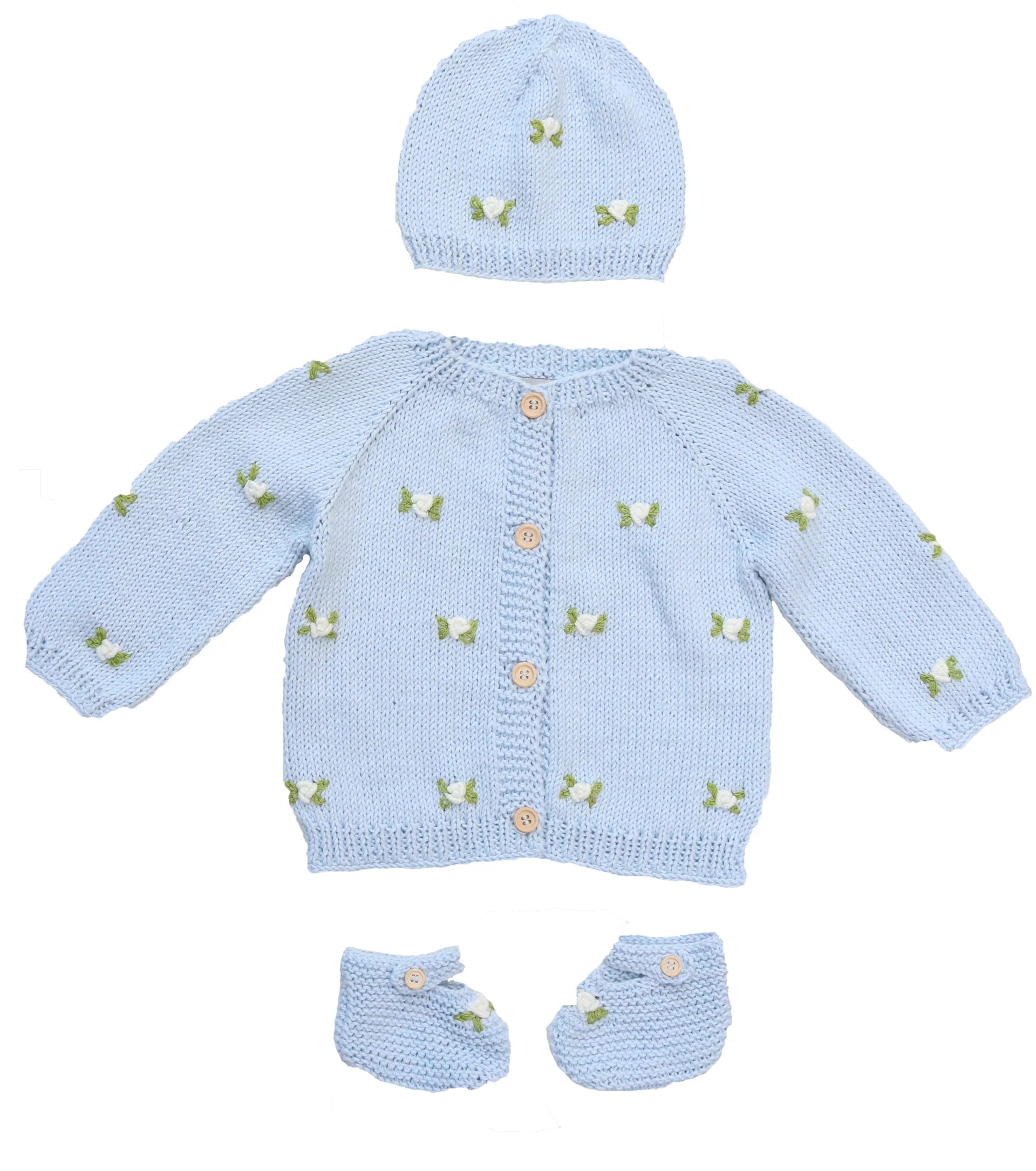 Winter Bloom Baby Cardigan by Fanm Mon