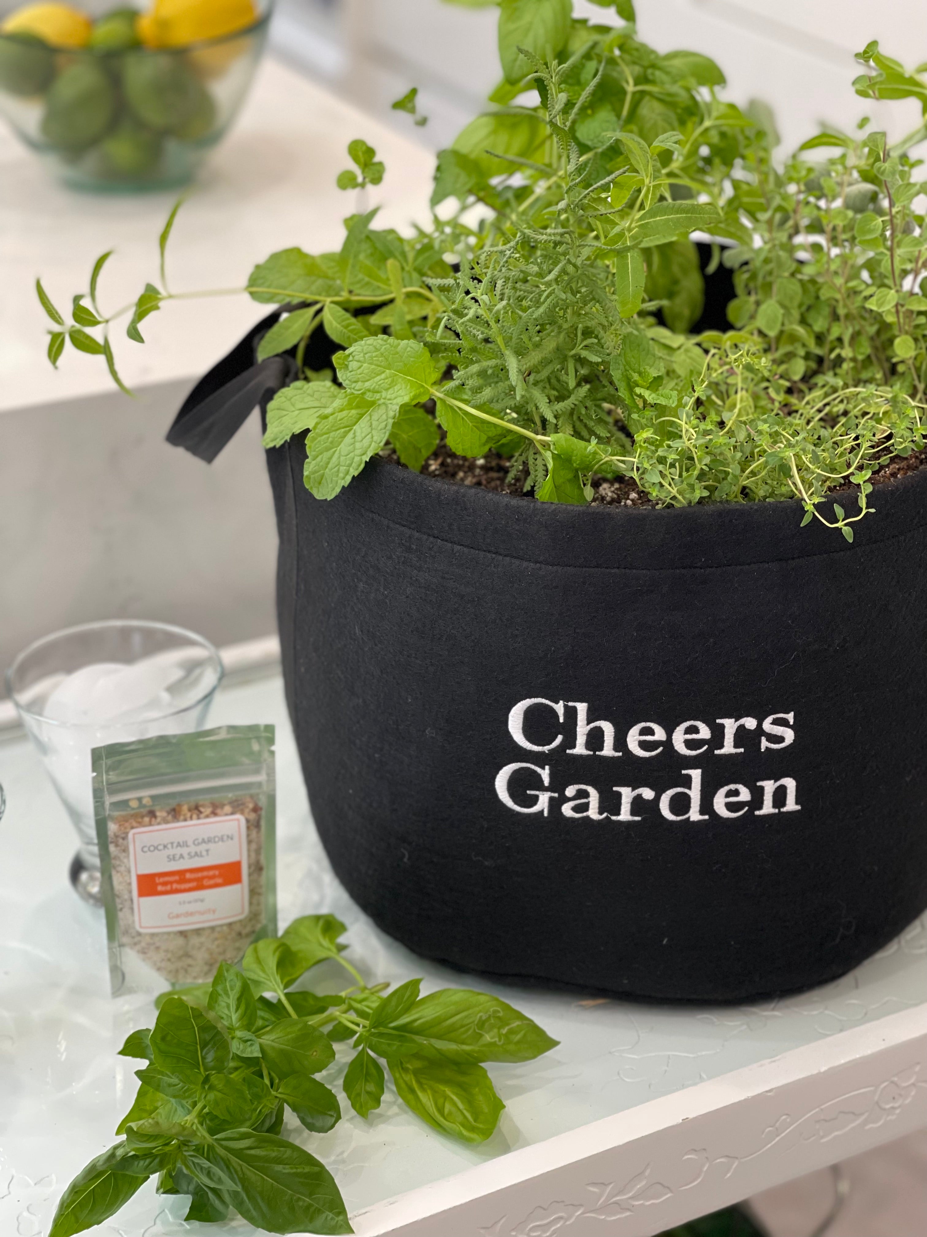 Outdoor Cheers Giftable with Cocktail Garden Salt Gift Set by Gardenuity