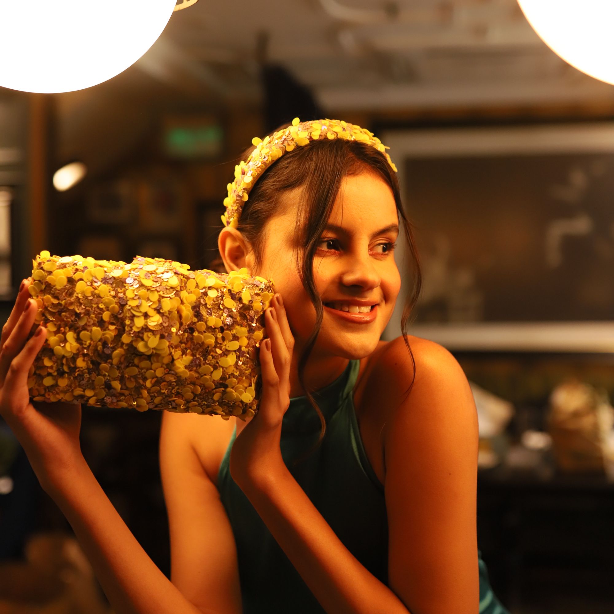 Lemon Kitsch Clutch by Simitri