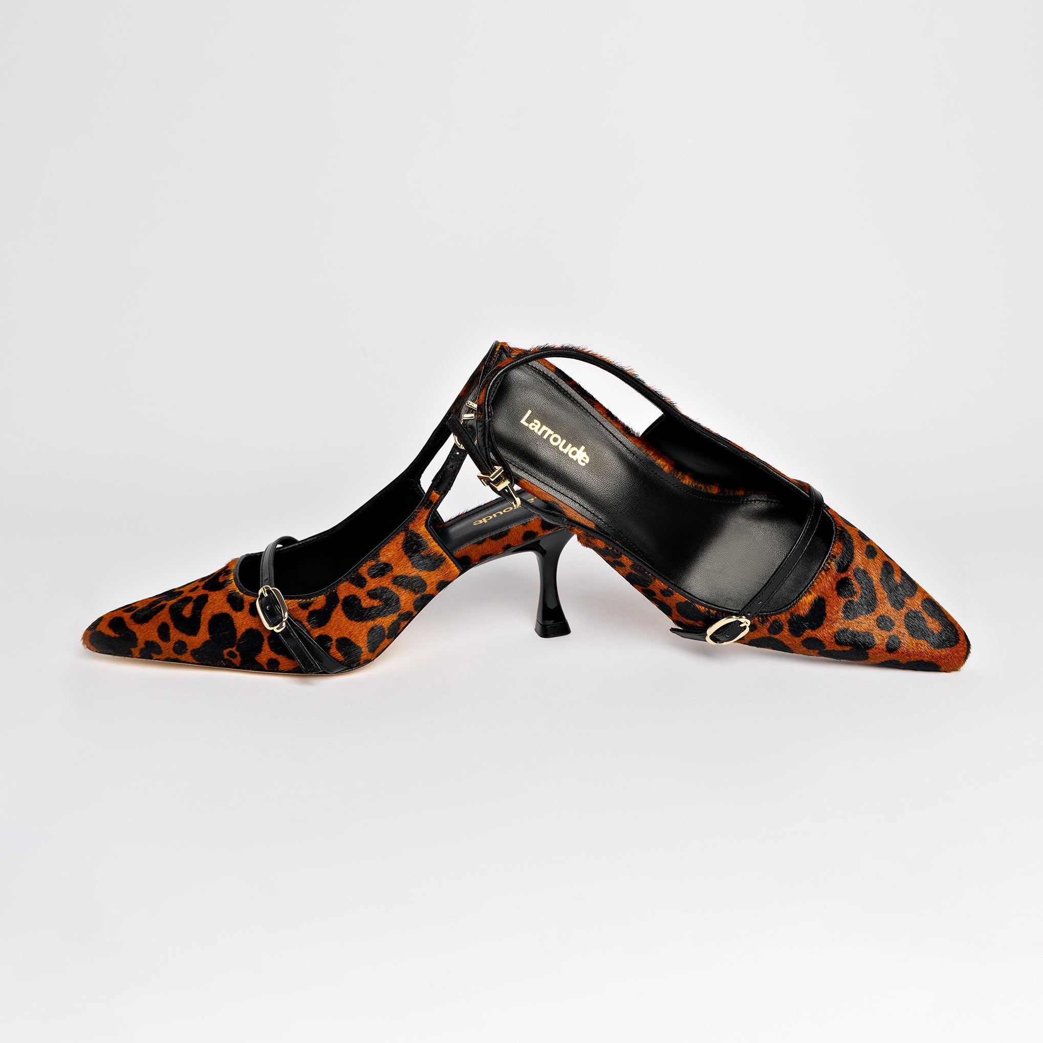 Ines Pump In Leopard Print Calf Hair by Larroudé