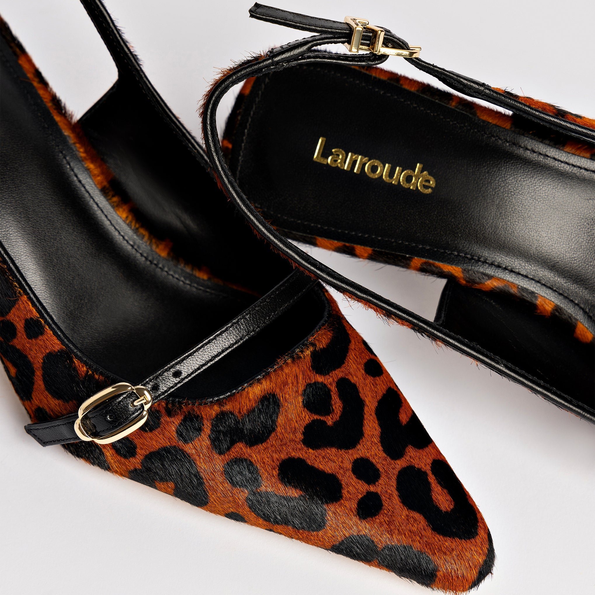 Ines Pump In Leopard Print Calf Hair by Larroudé