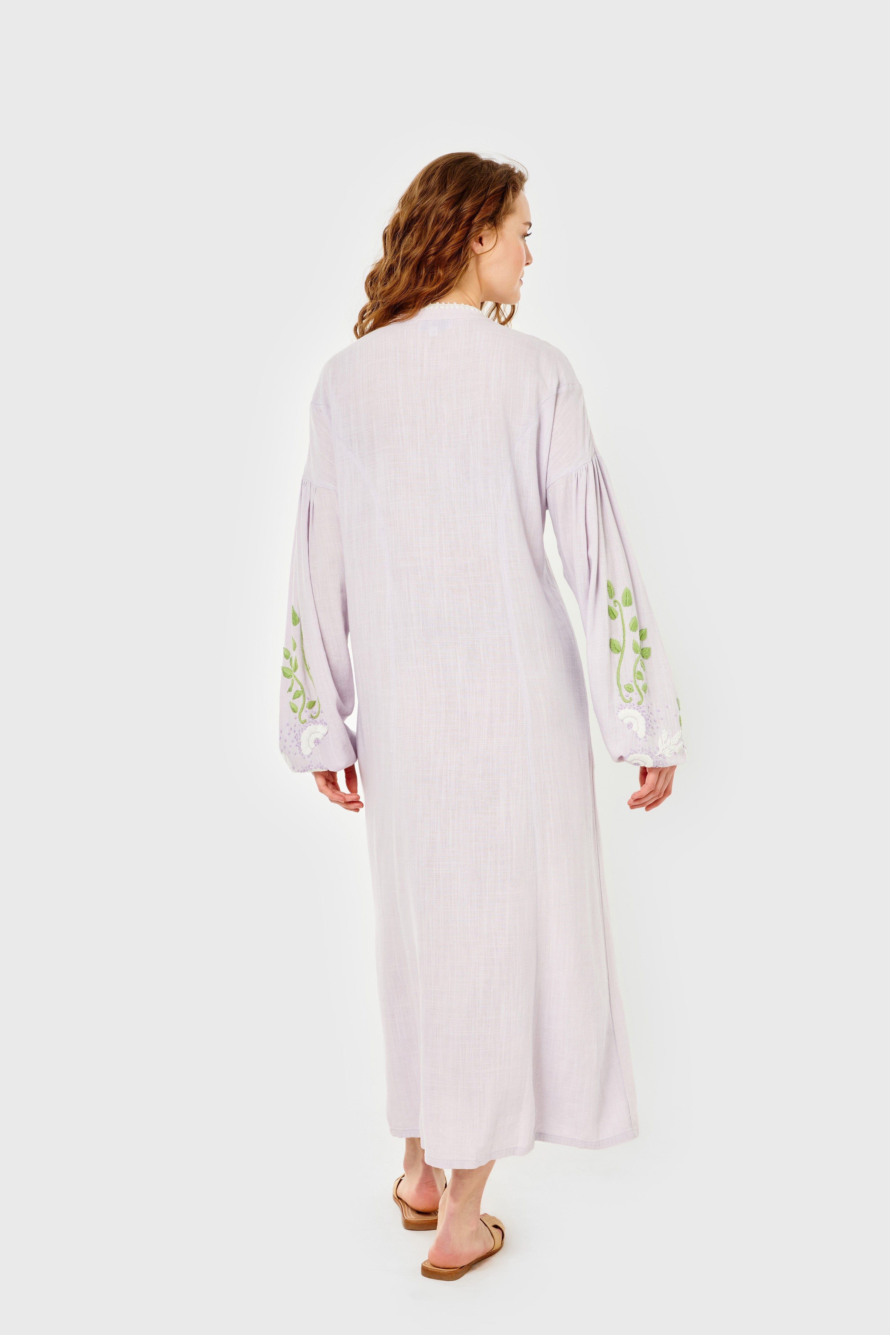 Isabelle Maxi Cover Up-Linen-Orchid Hush by Cartolina