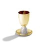 Coluna Kiddush Cup, Marble & Gold by ANNA New York