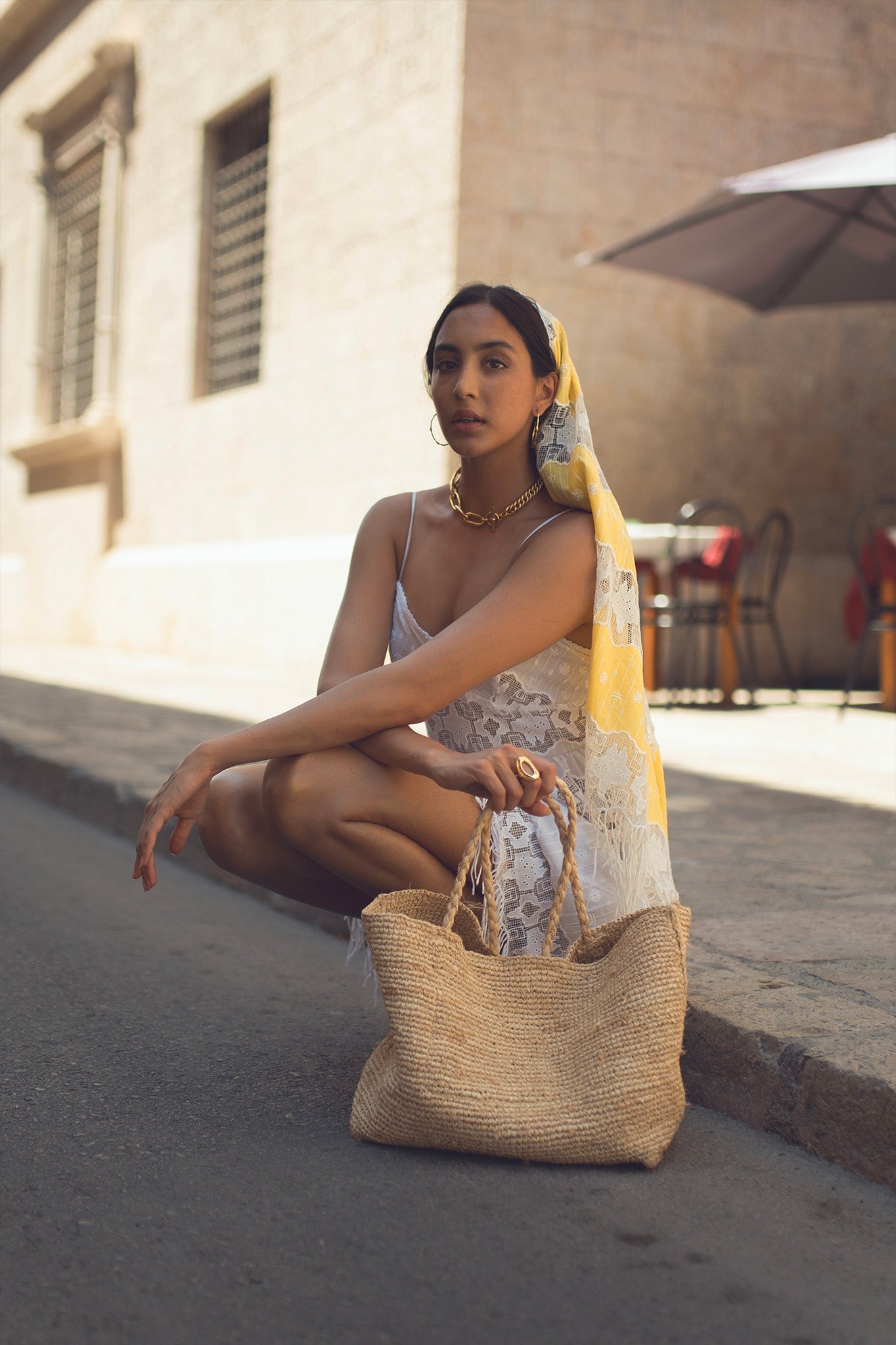 Julia Andalusia Fringe Embroidery Pareo - Limoncello by Miguelina