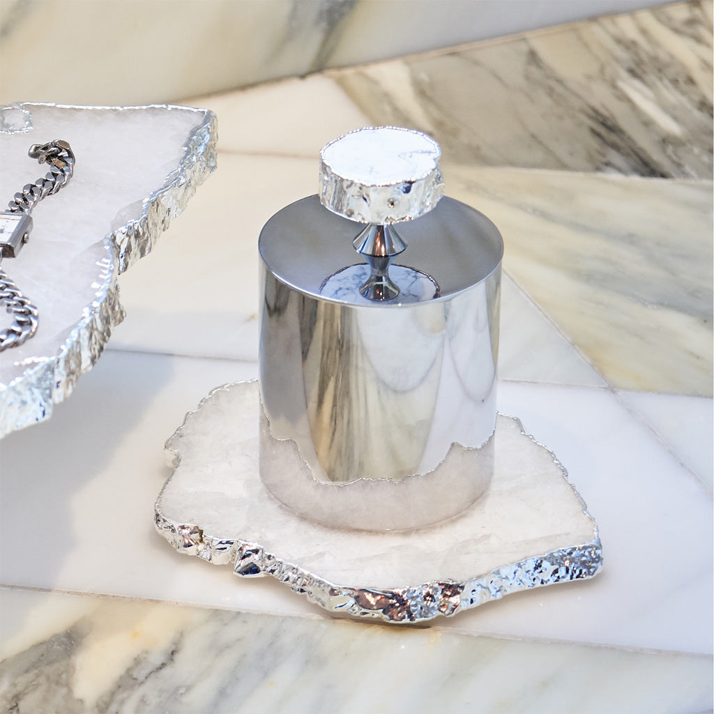 Kivita Coasters, Crystal & Silver by ANNA New York