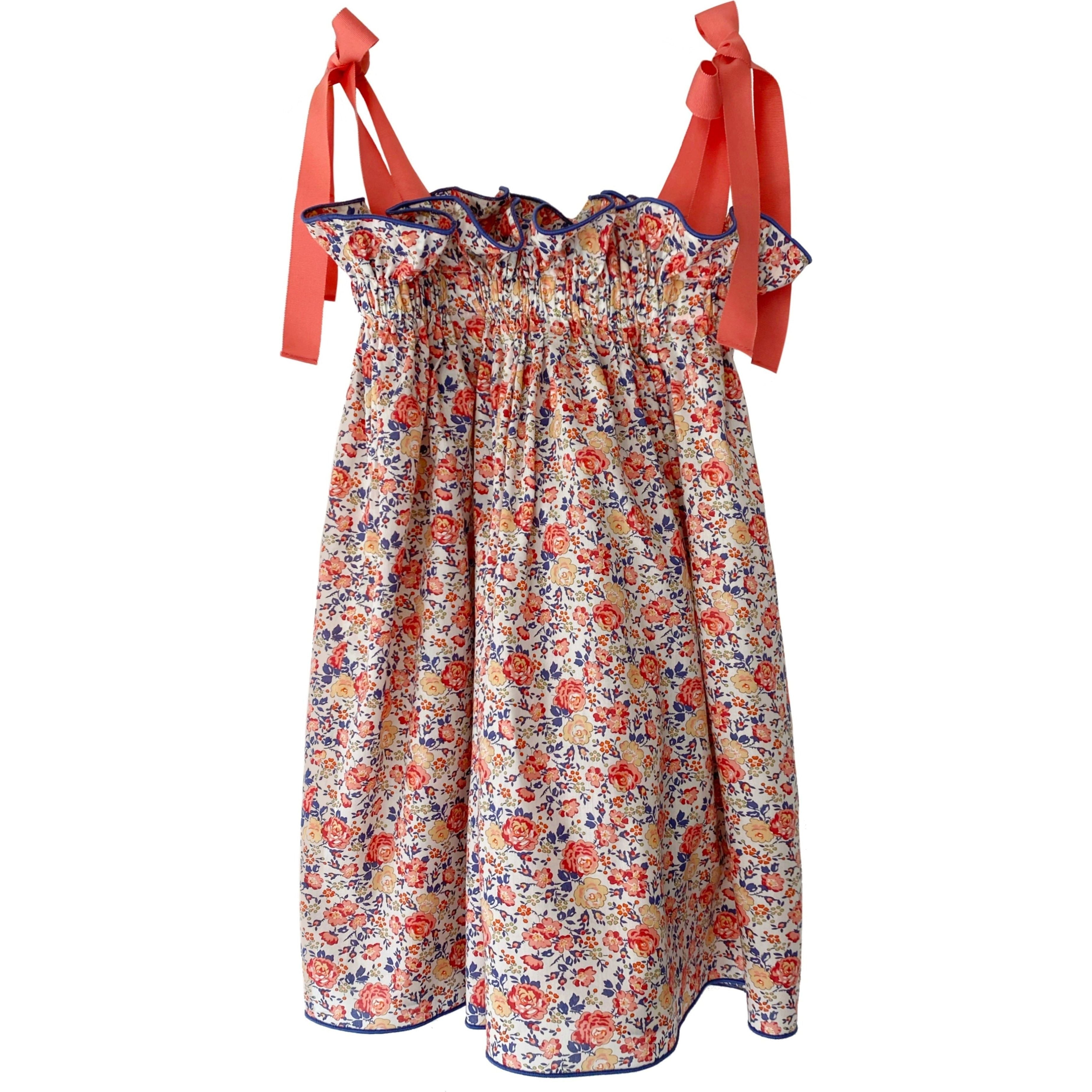 Girls' Jaime Dress in Coral Floral by Casey Marks