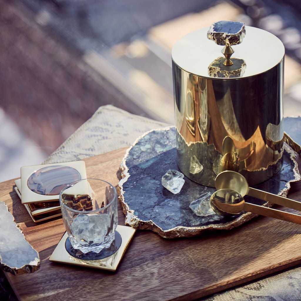 Kiva Platter, Emerald & Gold by ANNA New York