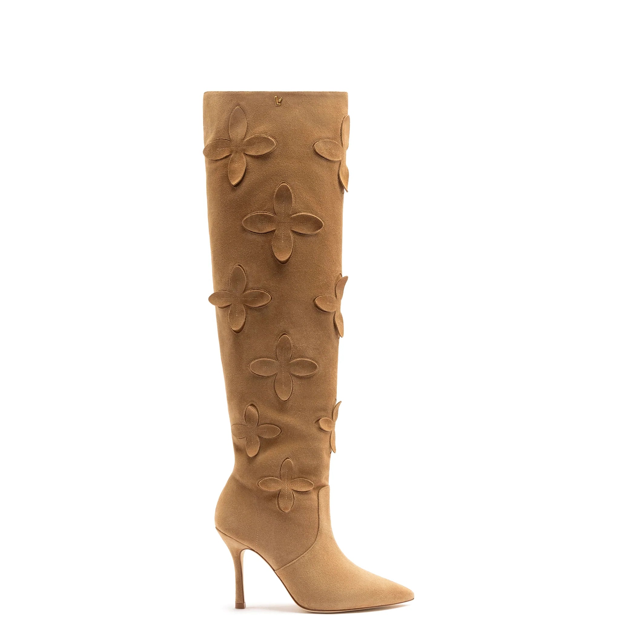 Julia Boot In Peanut Suede by Larroudé