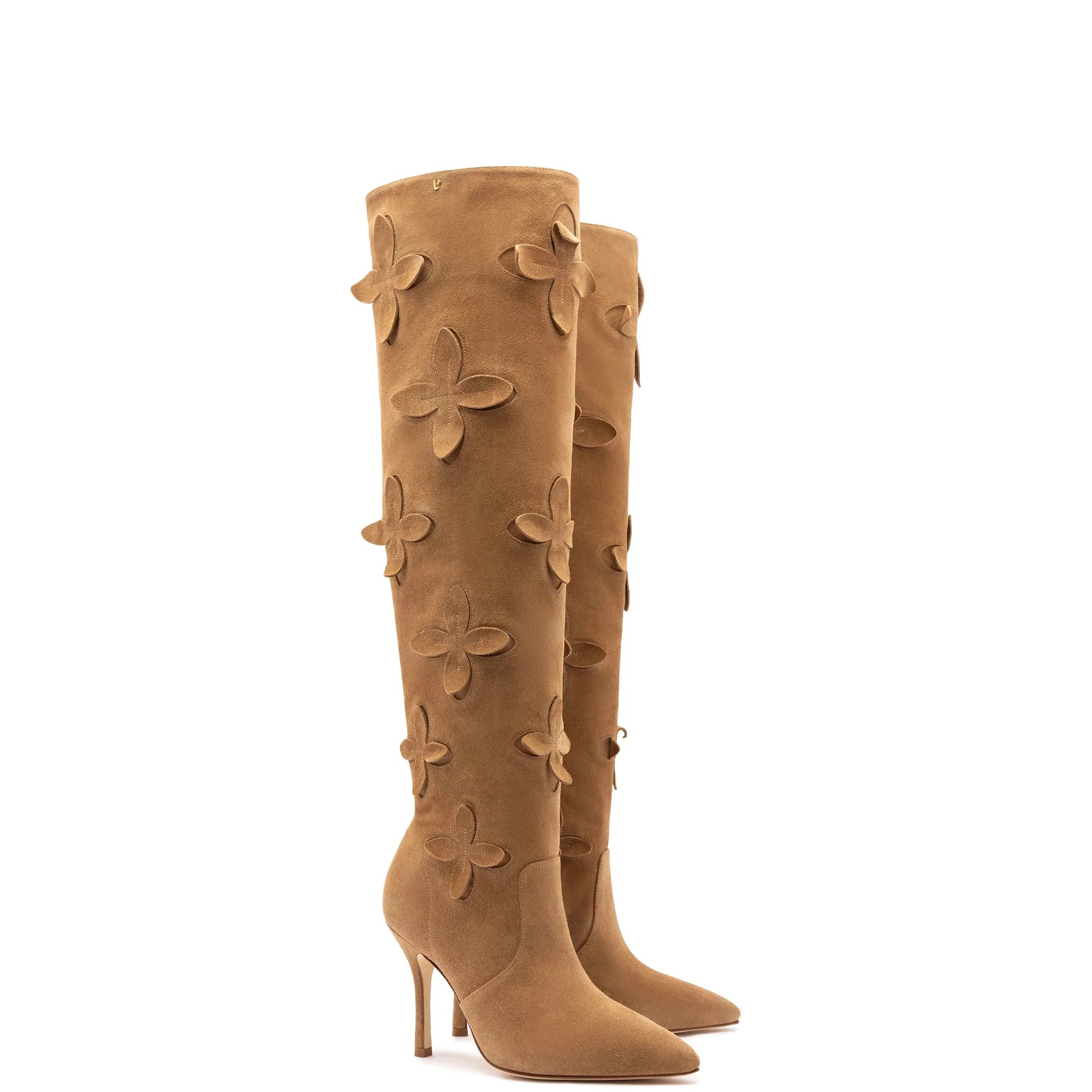 Julia Boot In Peanut Suede by Larroudé