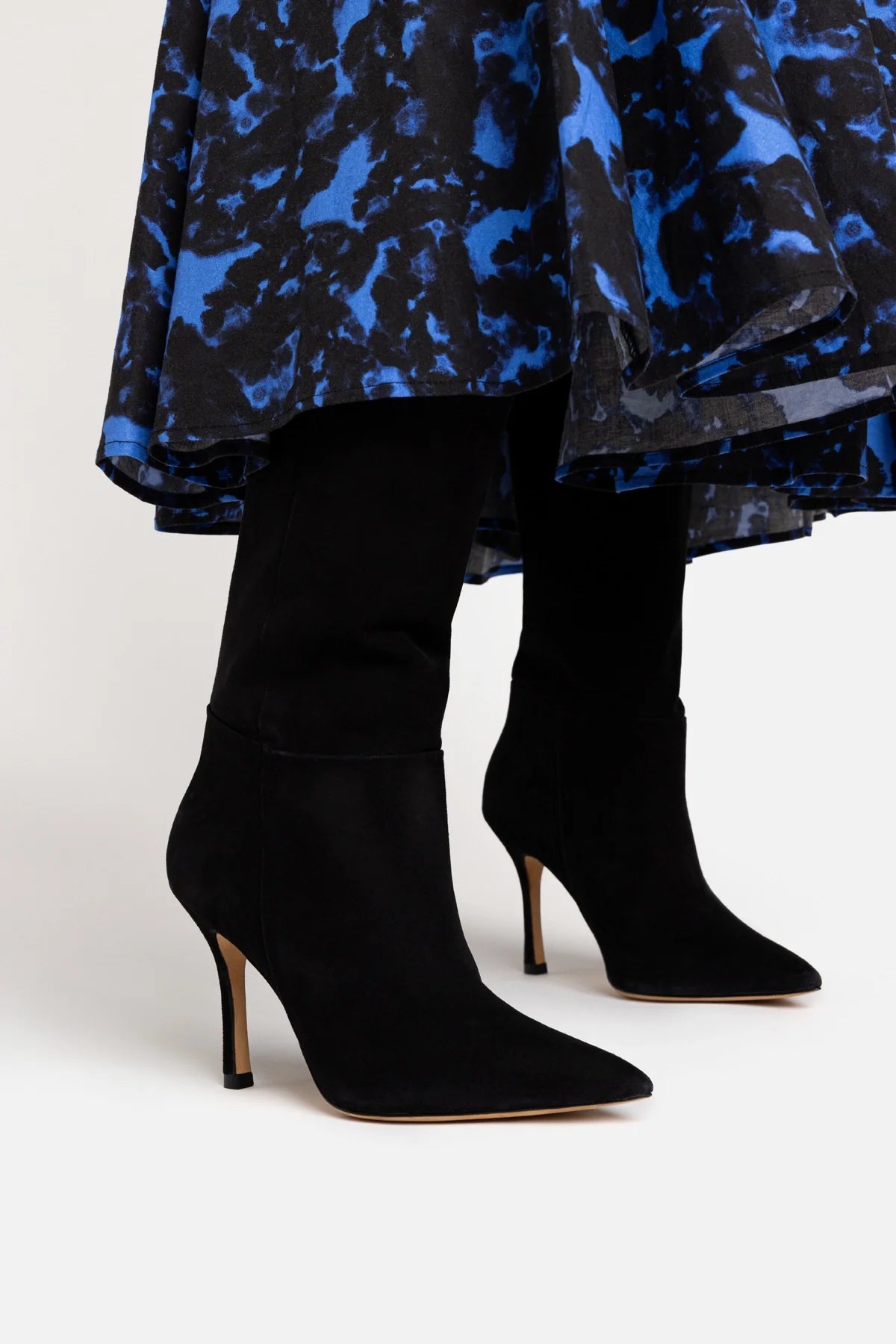 Kate Boot In Black Suede by Larroudé