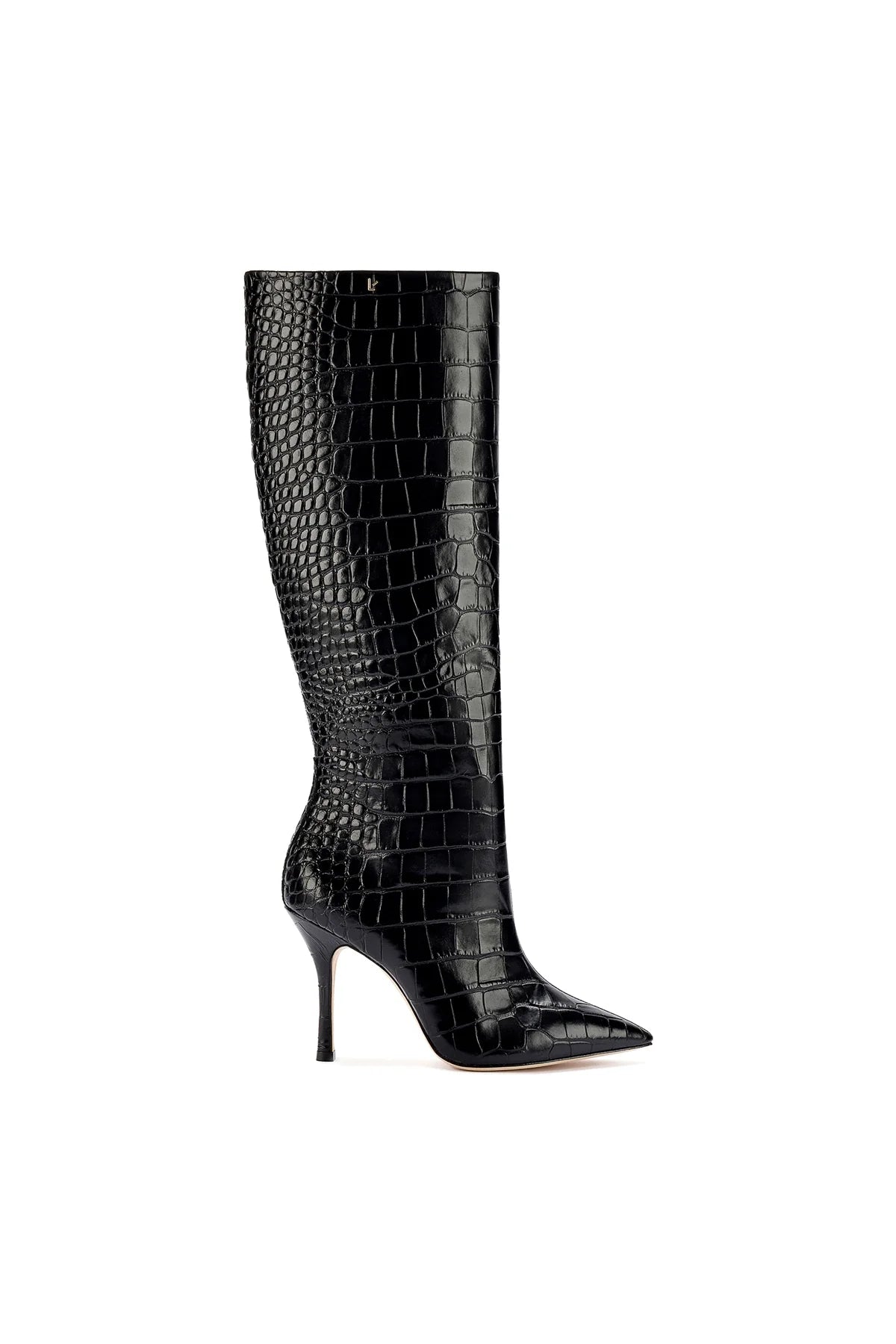 Kate Boot In Black Stamped Leather by Larroudé