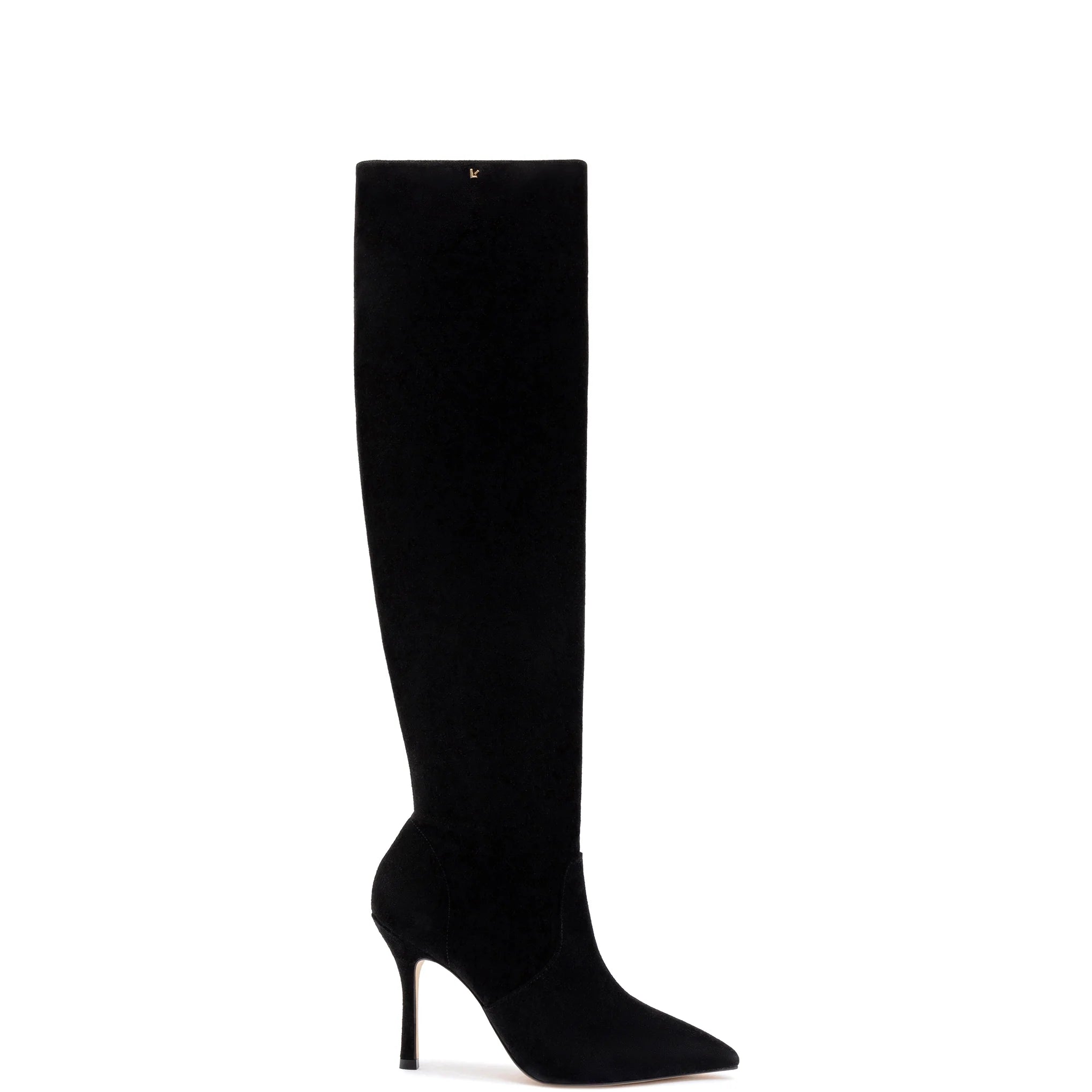 Kate Slouch Boot In Black Suede by Larroudé