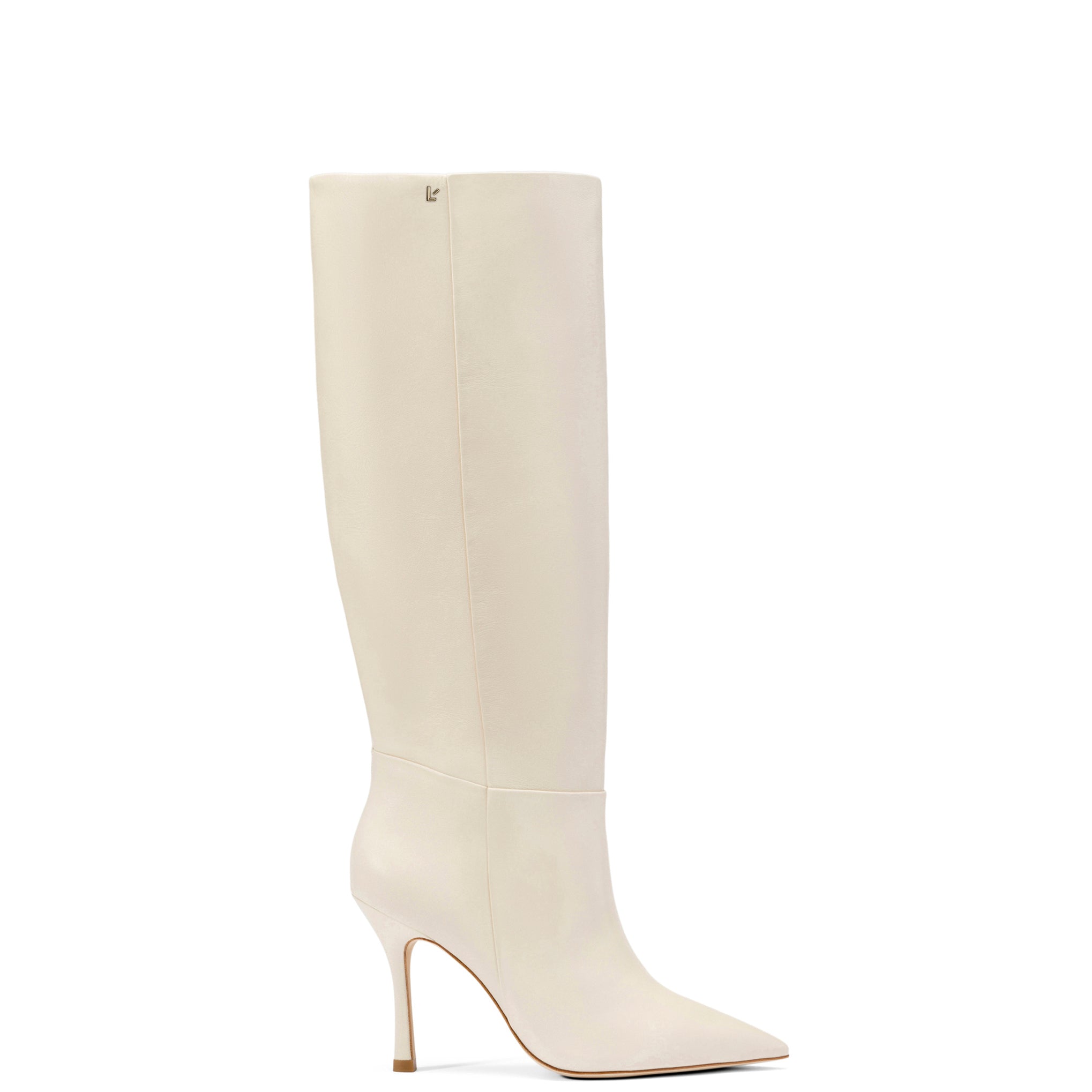 Kate Boot In Ivory Leather by Larroudé