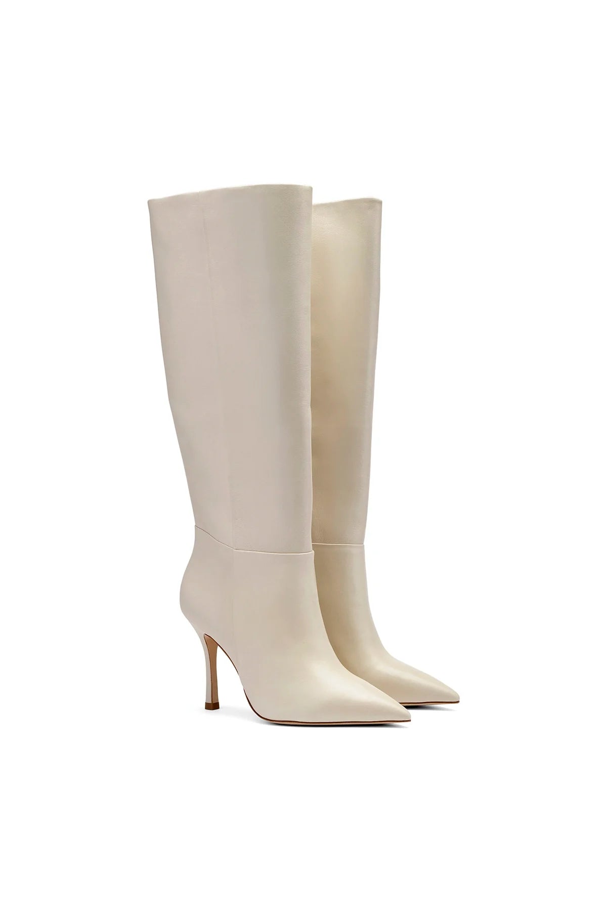 Kate Boot In Ivory Leather by Larroudé