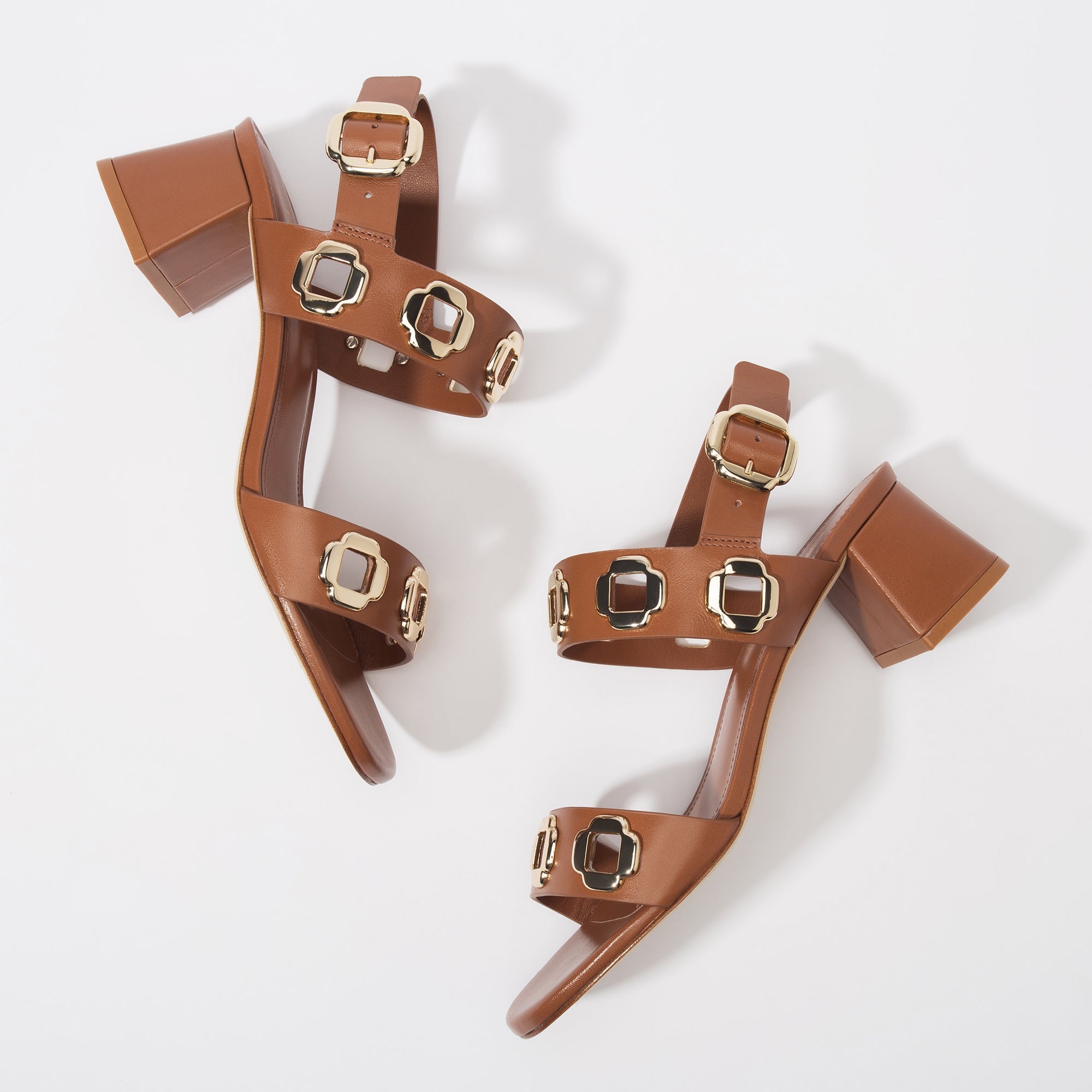 Milan Sandal In Caramel Leather by Larroudé