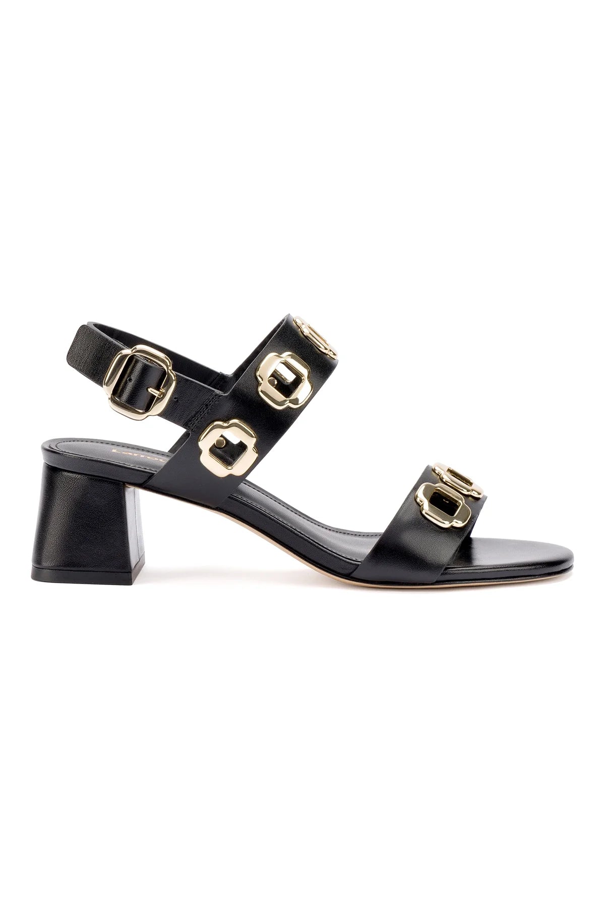 Milan Sandal In Black Leather by Larroudé