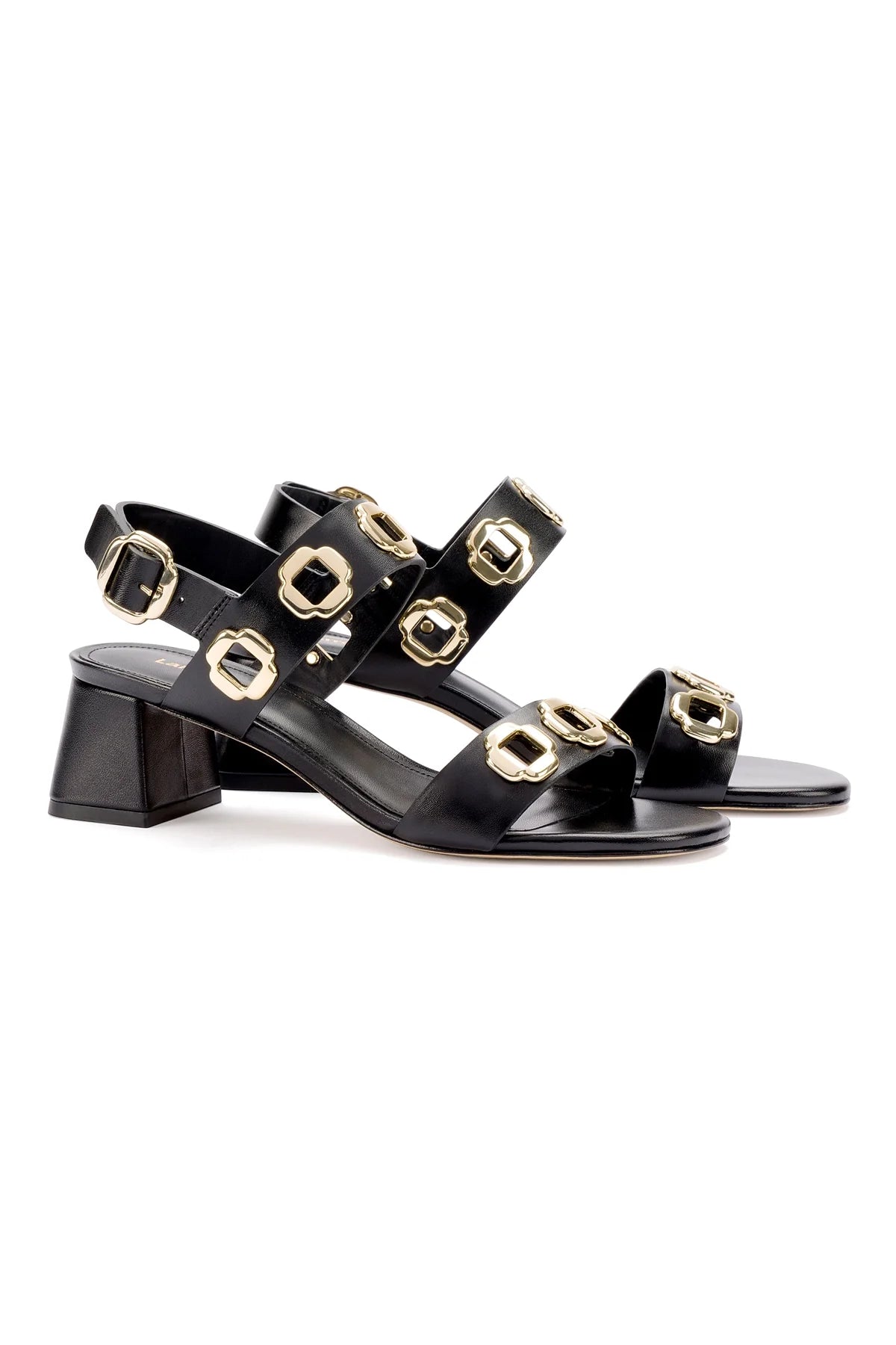 Milan Sandal In Black Leather by Larroudé