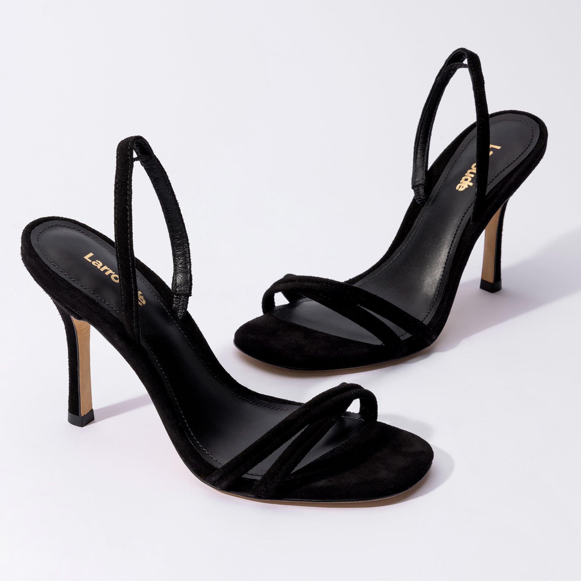 Annie Sandal In Black Suede by Larroudé