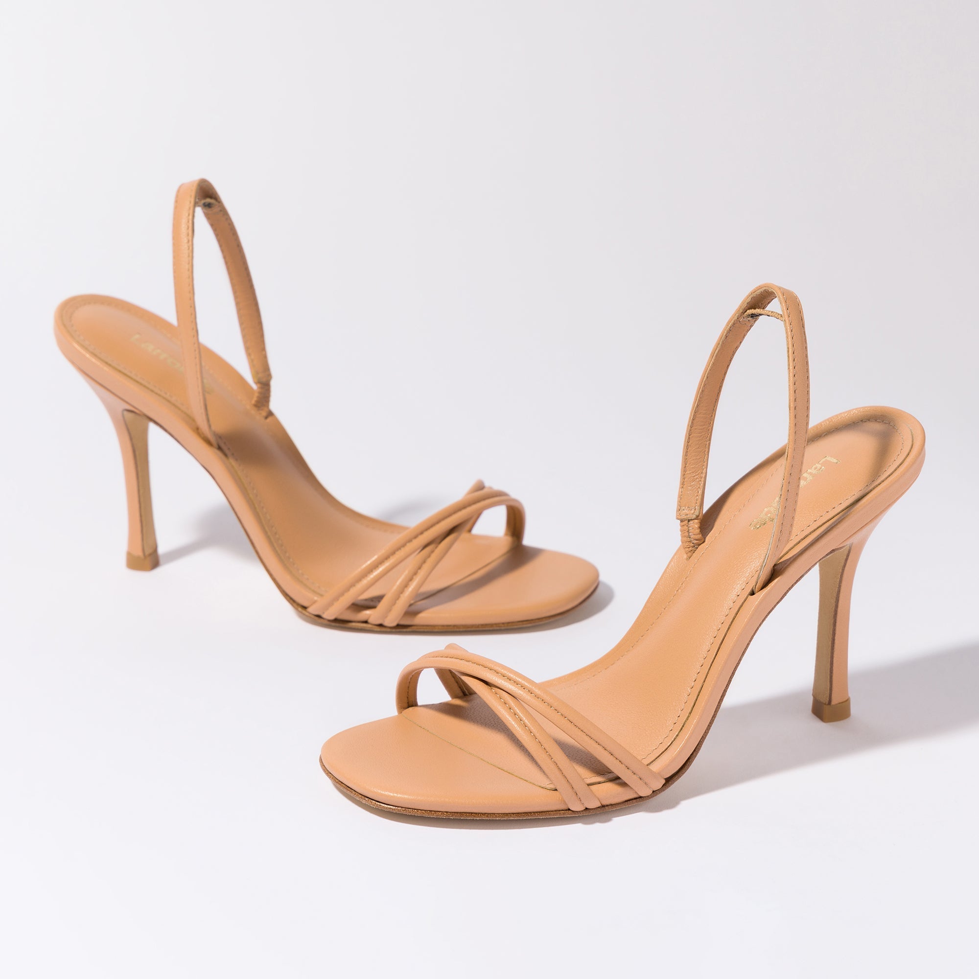 Annie Sandal In Tan Leather by Larroudé