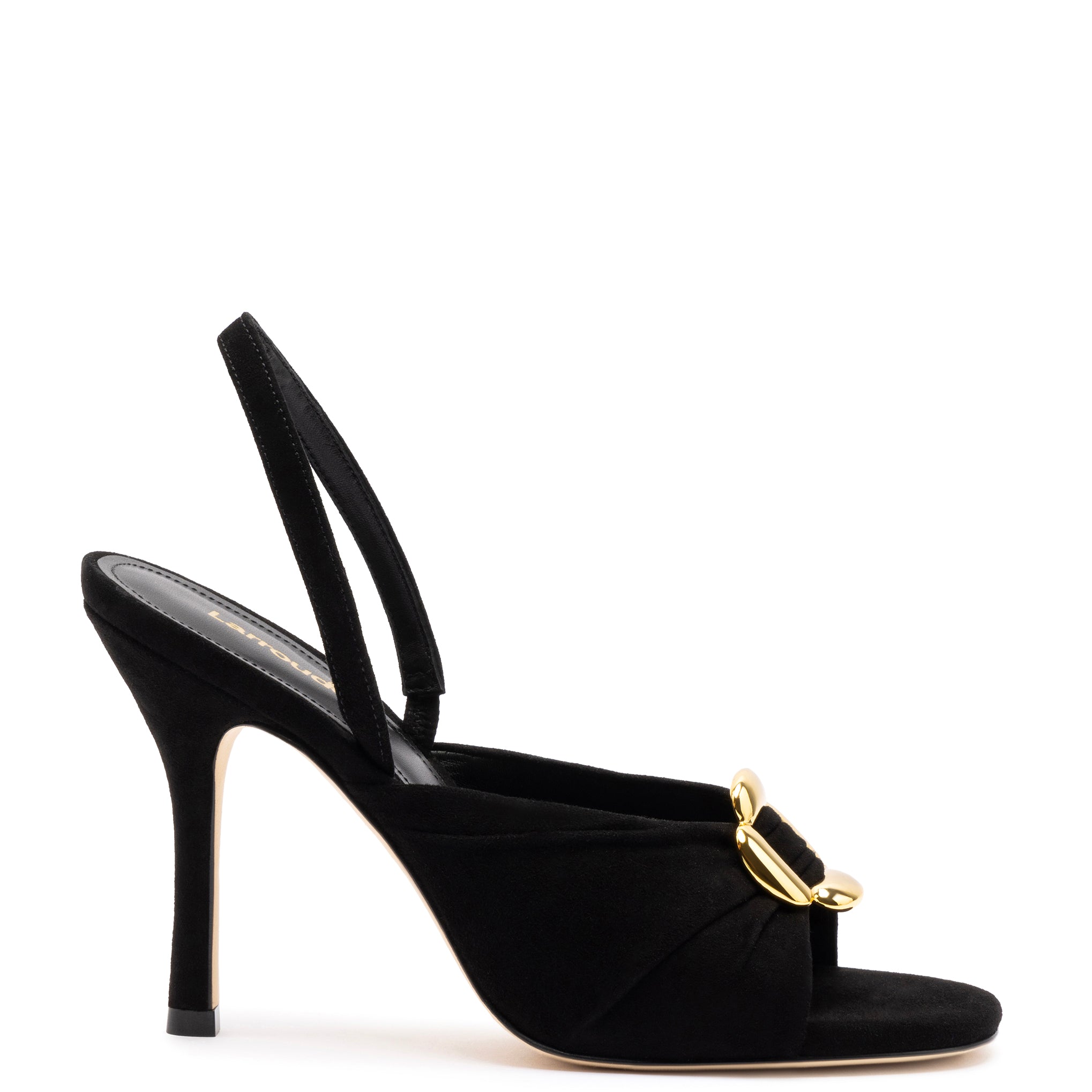 Mayfair Sandal In Black Suede by Larroudé