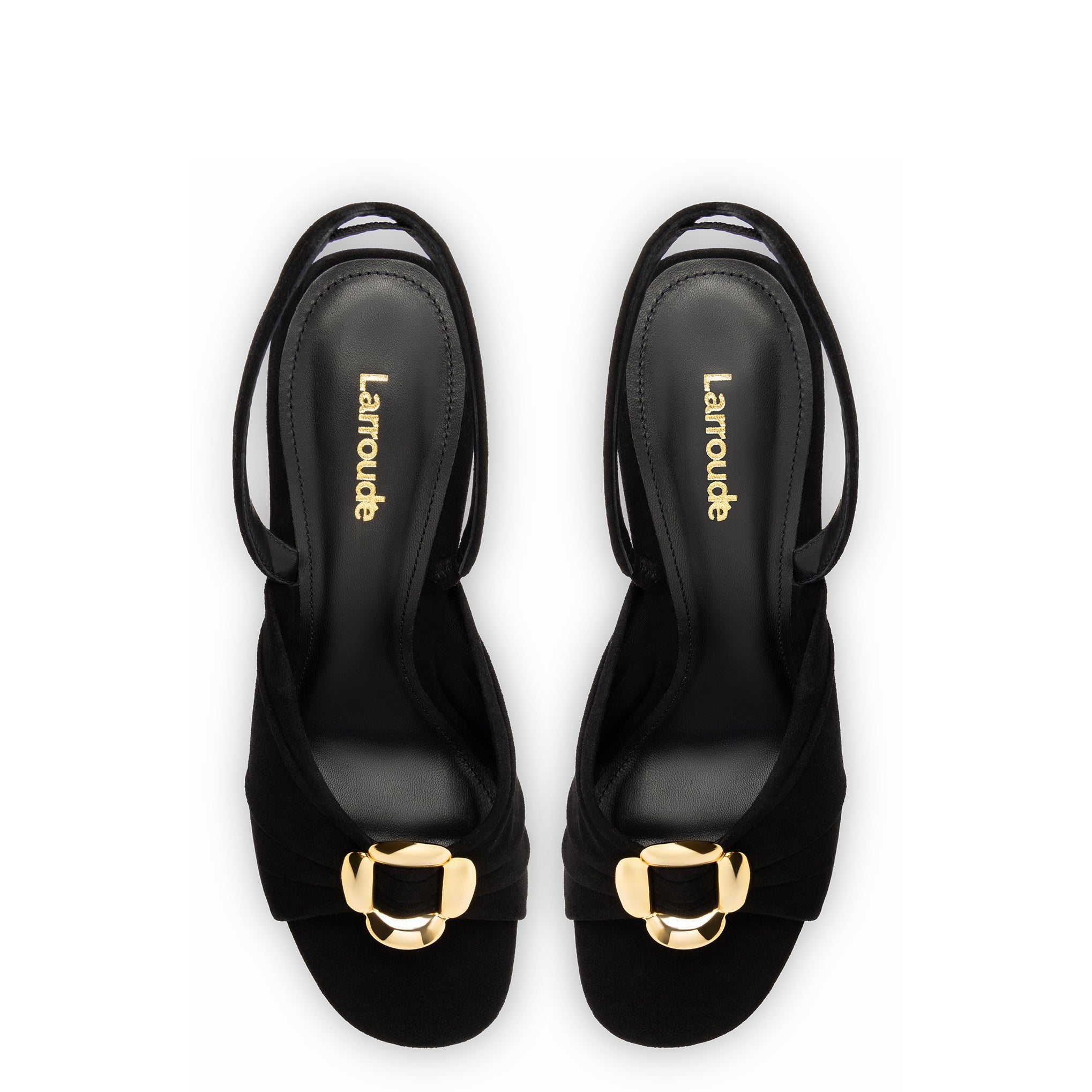 Mayfair Sandal In Black Suede by Larroudé