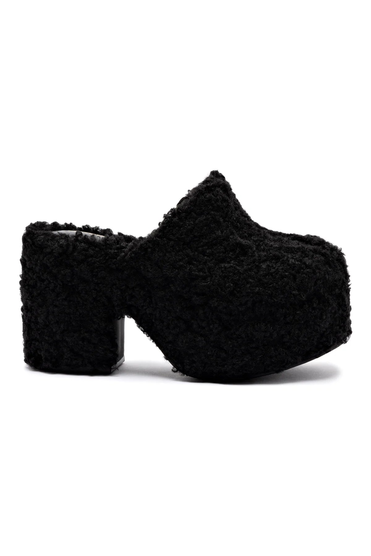 Miso Clog In Black Shearling by Larroudé