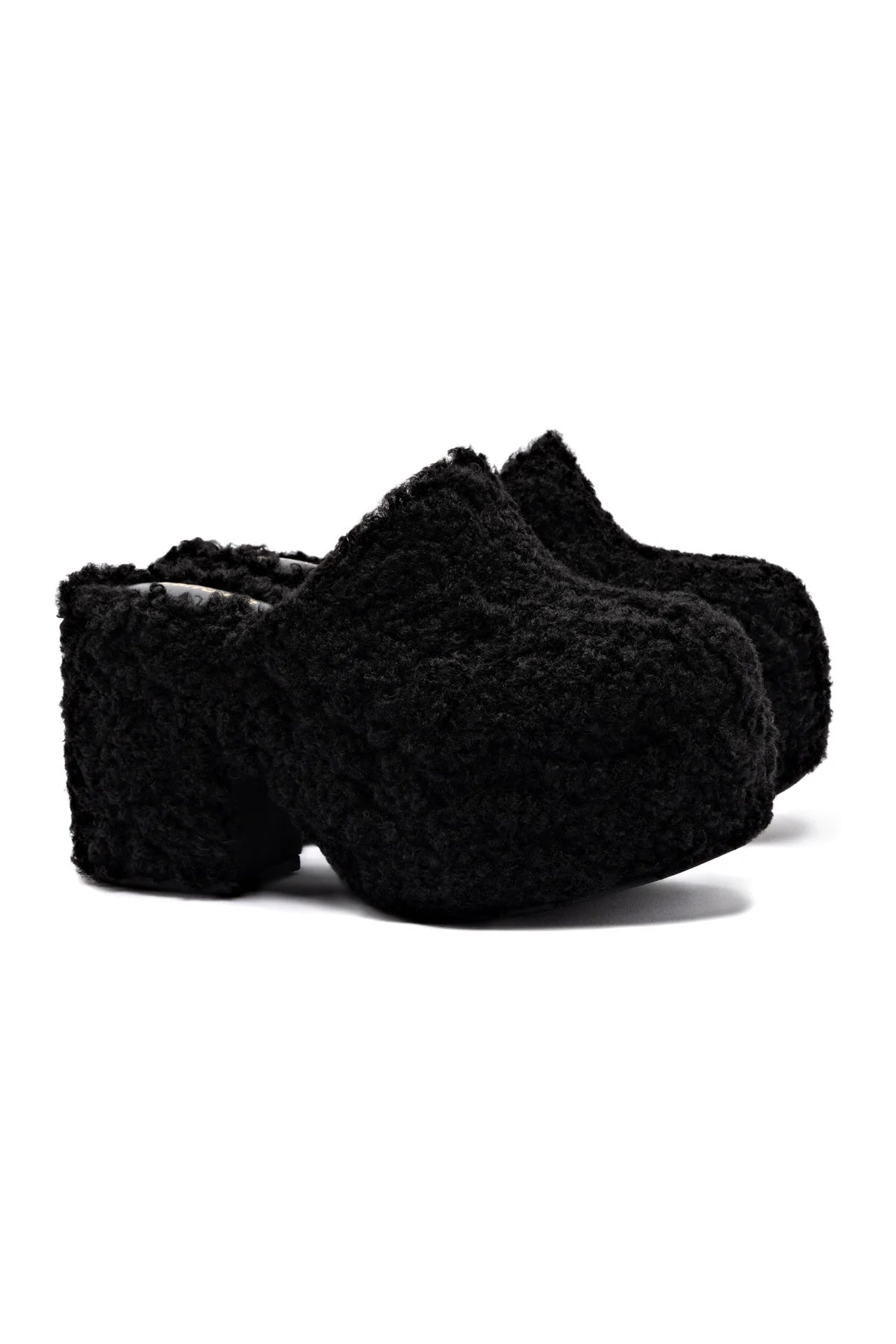 Miso Clog In Black Shearling by Larroudé