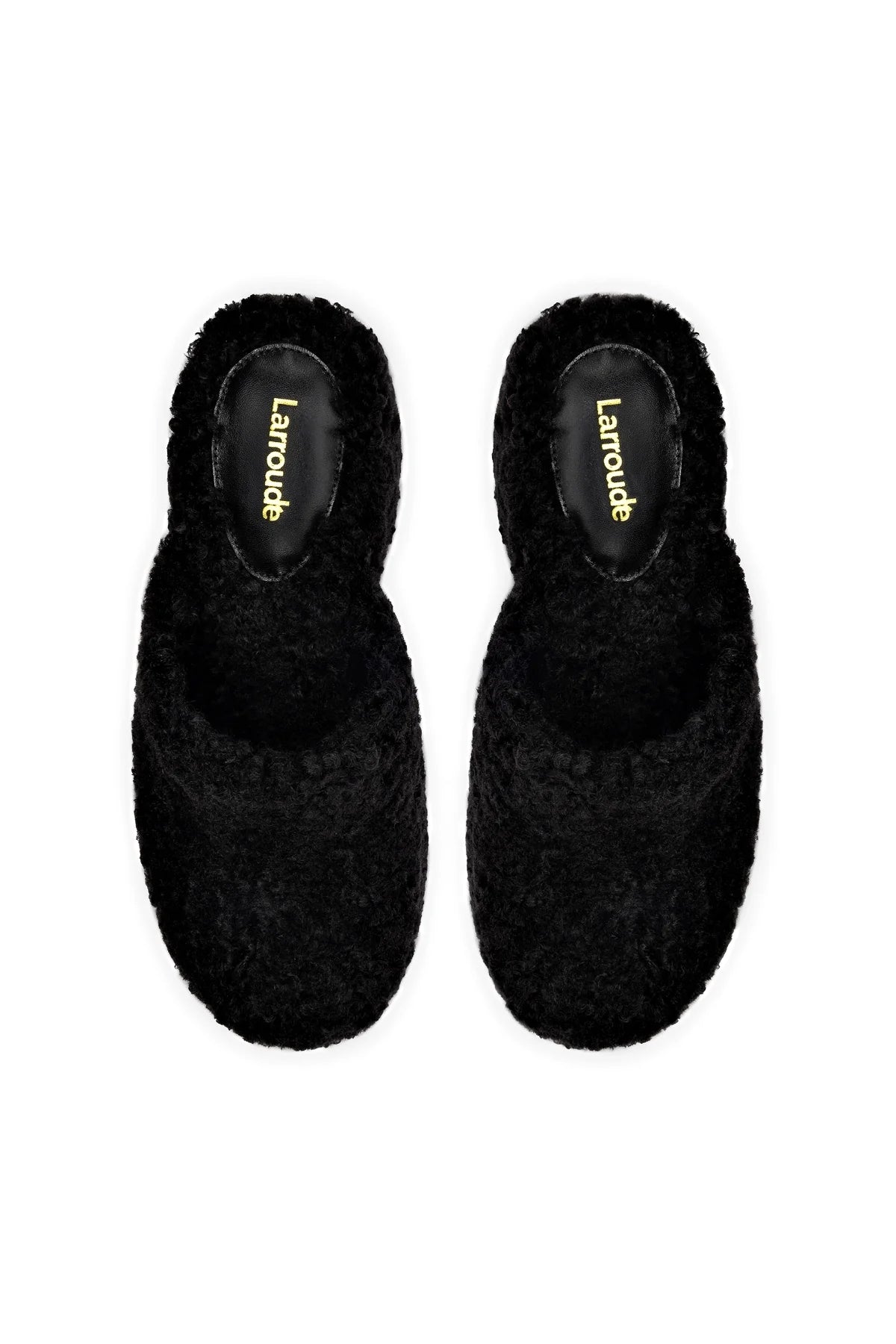 Miso Clog In Black Shearling by Larroudé