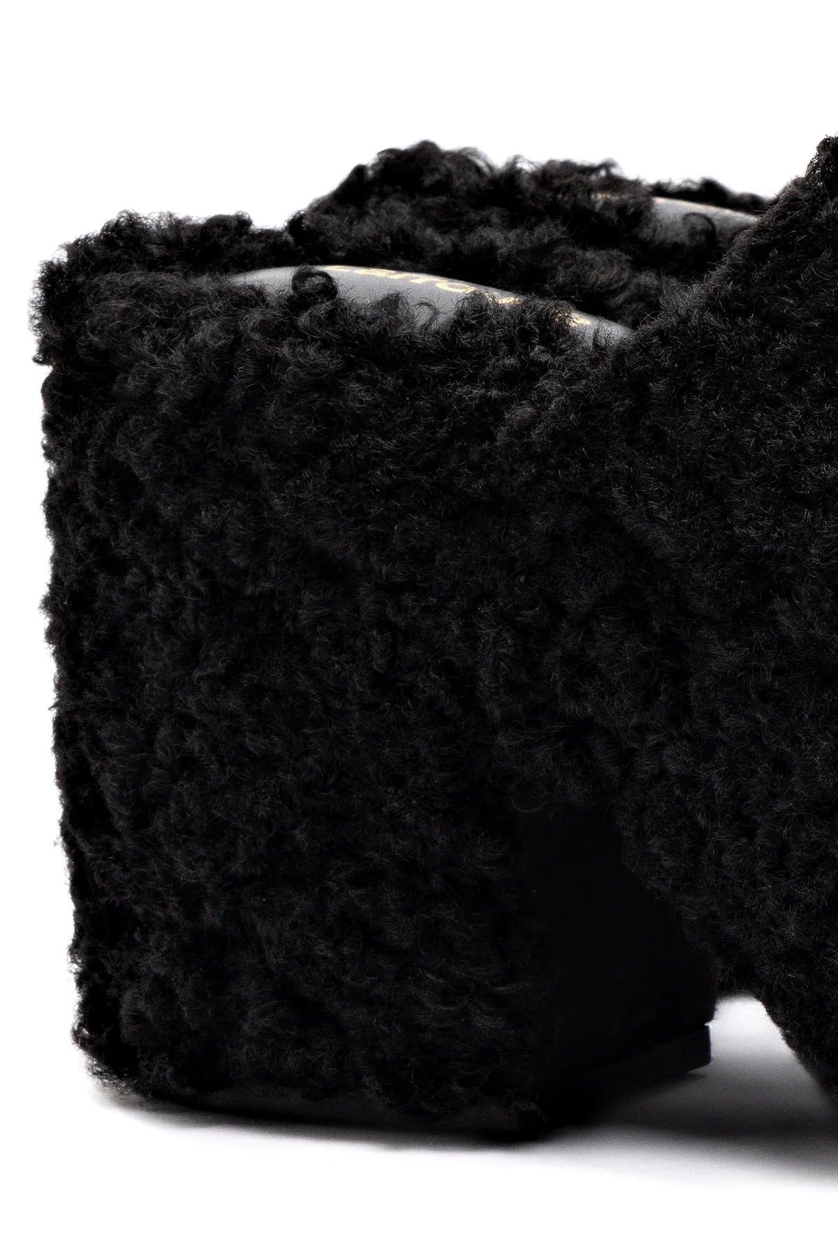Miso Clog In Black Shearling by Larroudé