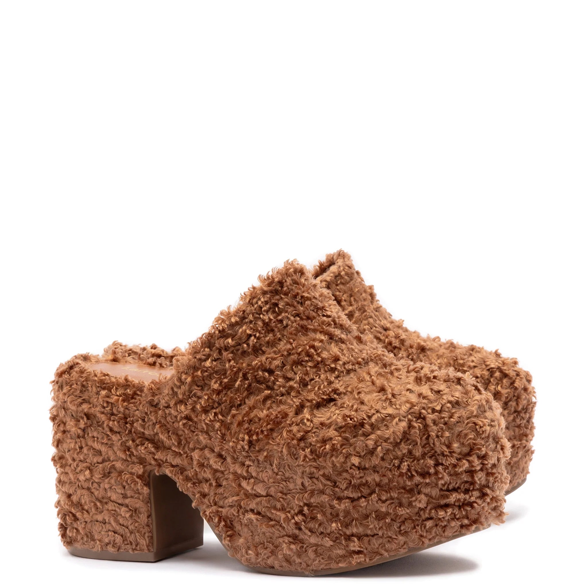 Miso Clog In Brown Shearling by Larroudé