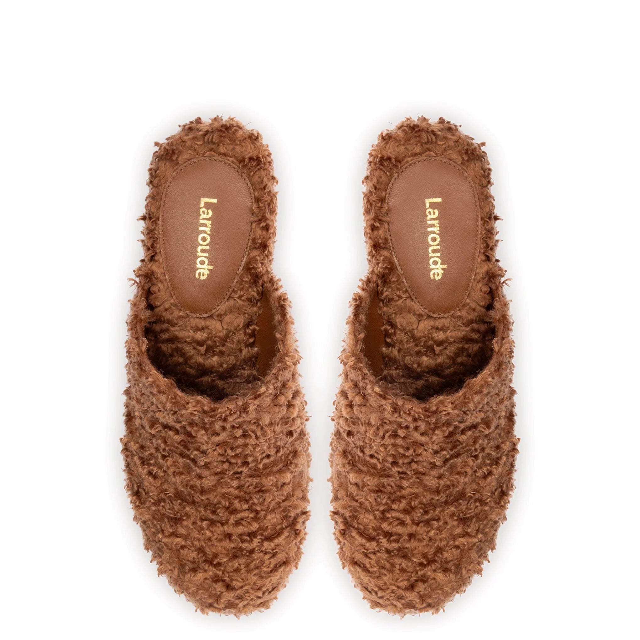 Miso Clog In Brown Shearling by Larroudé