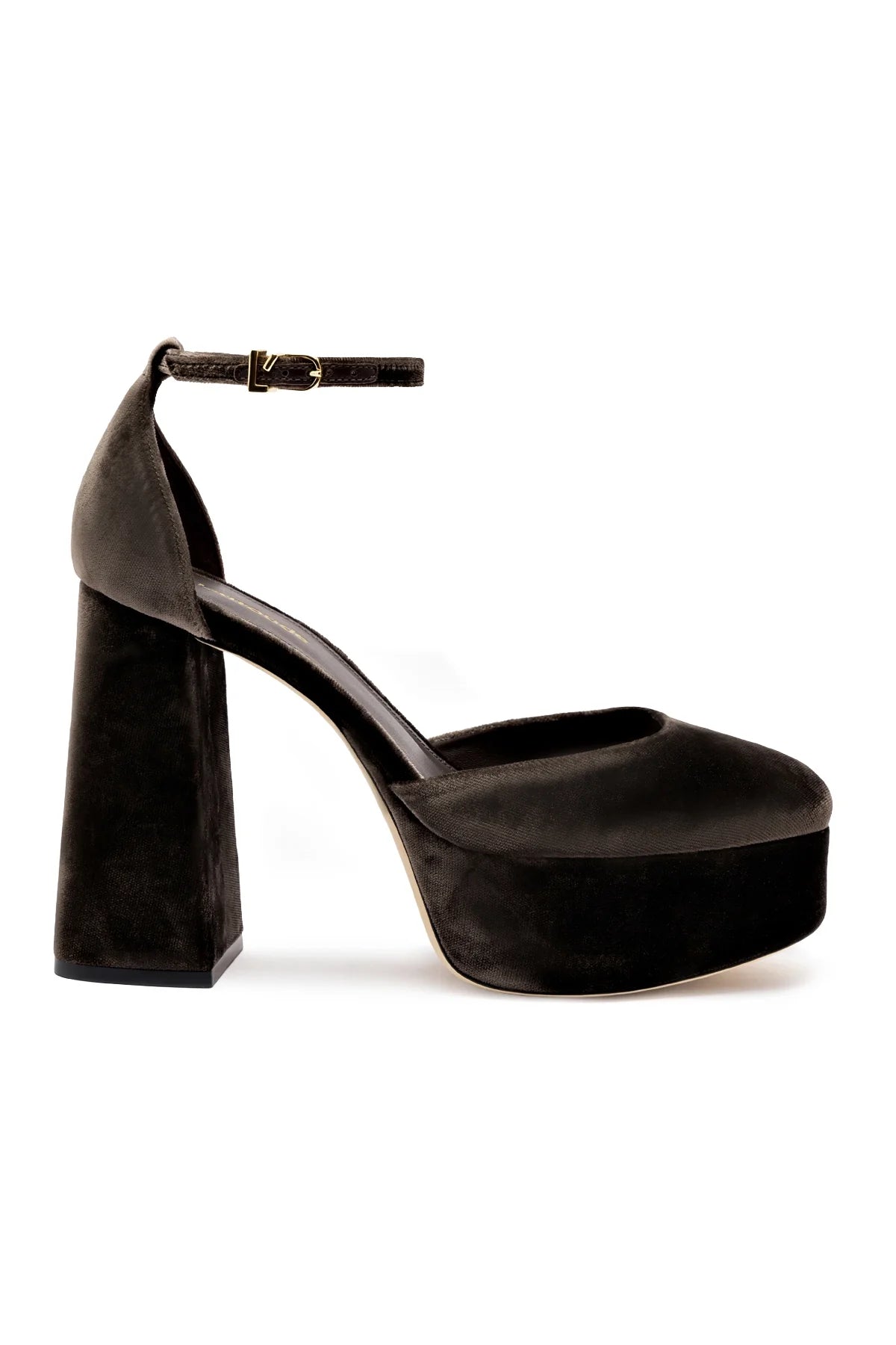 Ari Pump In Expresso Velvet by Larroudé