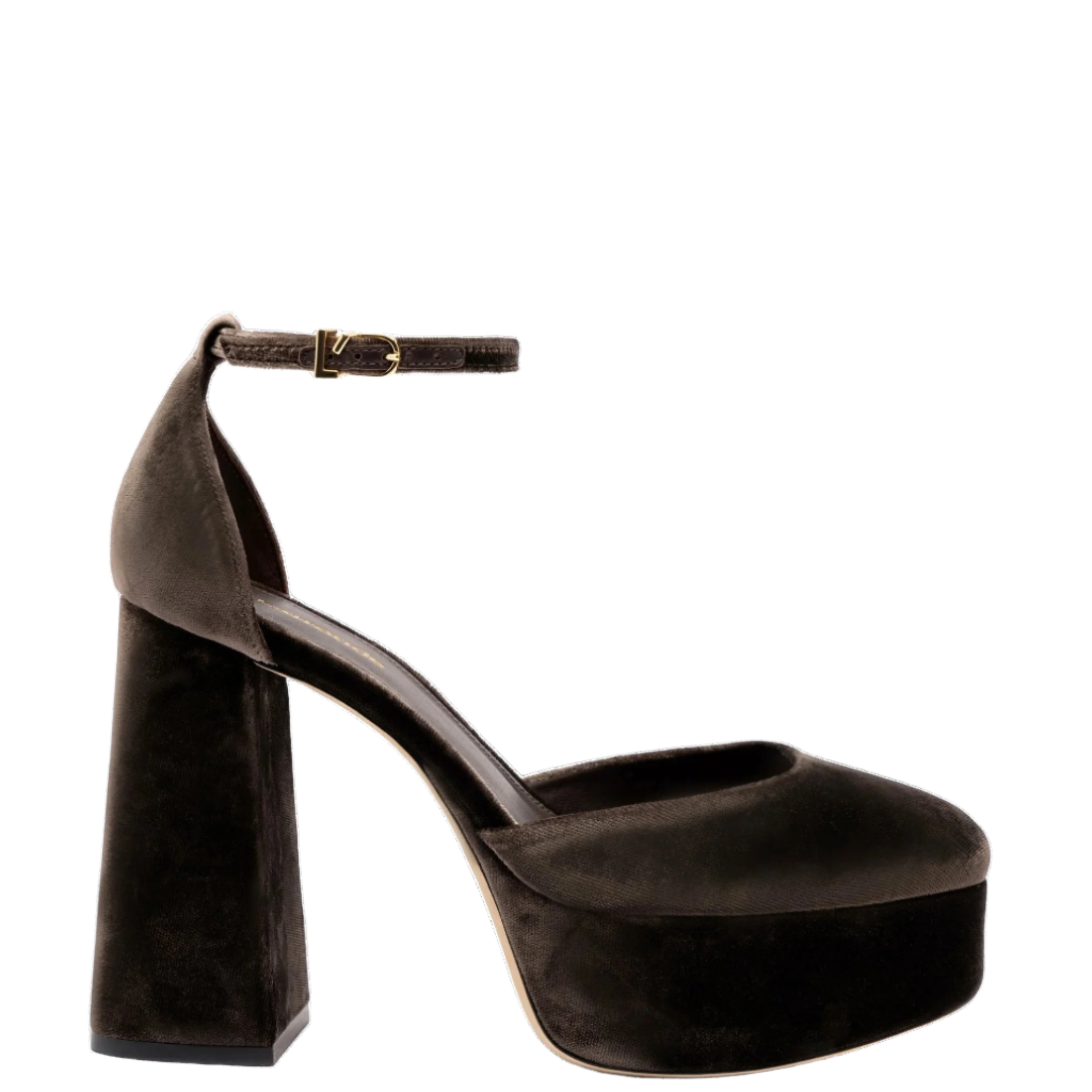 Ari Pump In Expresso Velvet by Larroudé