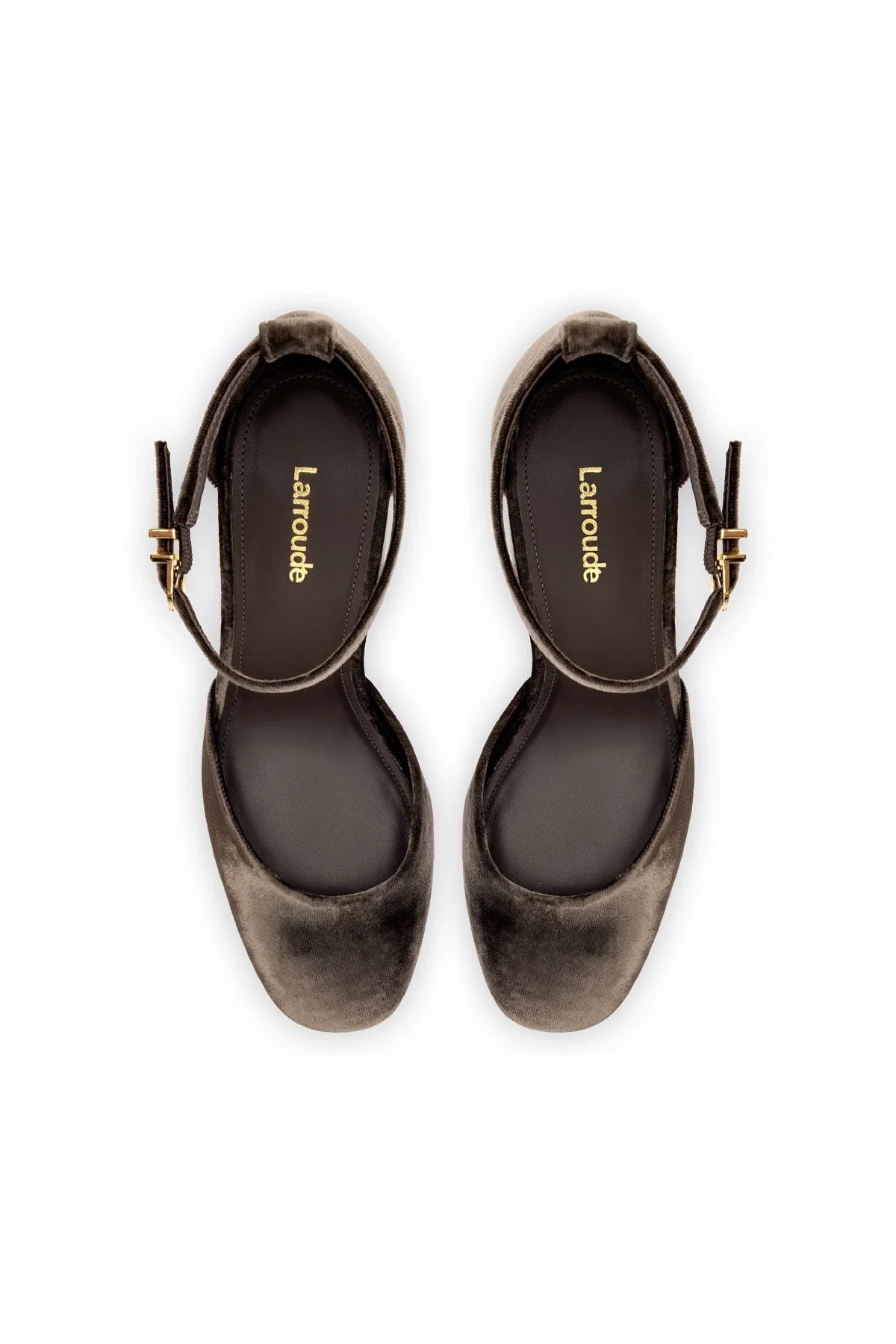 Ari Pump In Expresso Velvet by Larroudé