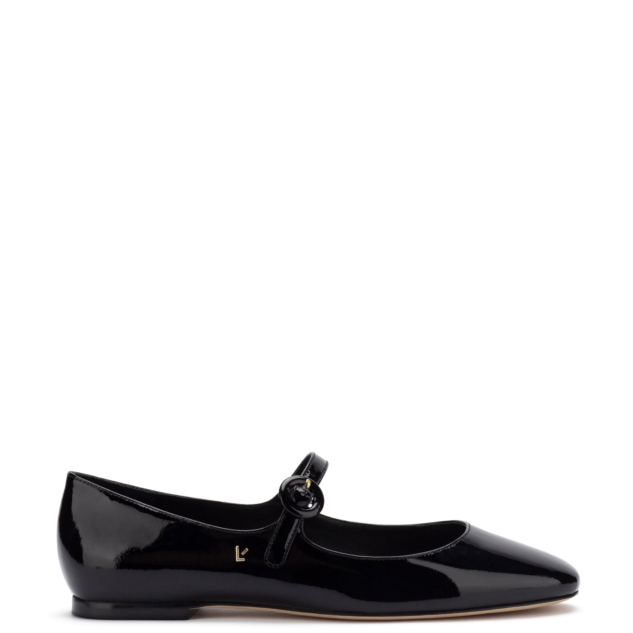 Blair Ballet Flat In Black Patent by Larroudé