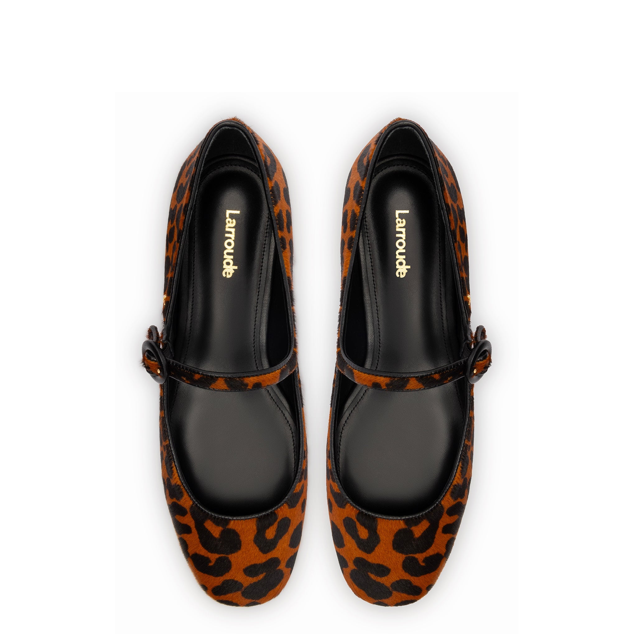 Blair Ballet Flat In Leopard Print Calf Hair by Larroudé