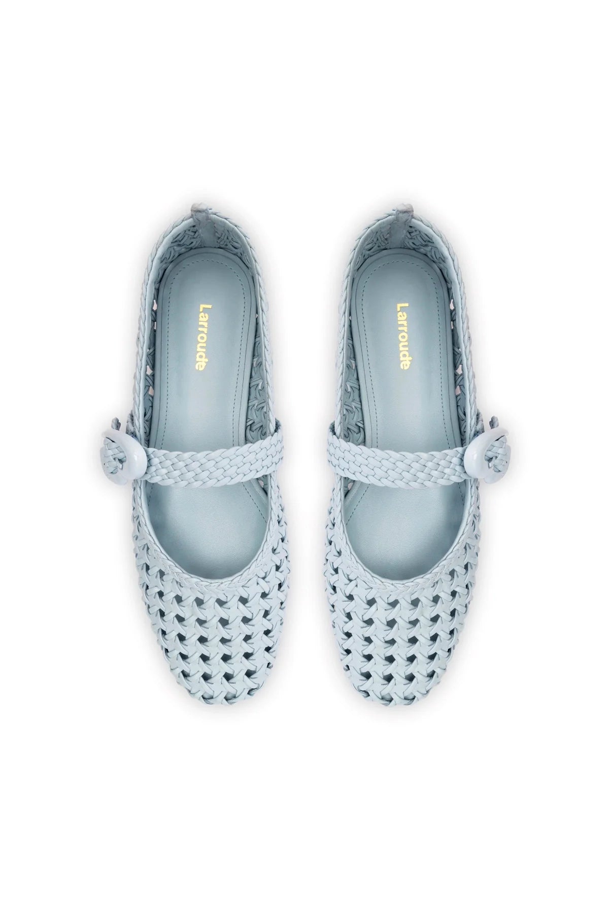 Verona Macrame Ballet Flat In Maya Leather by Larroudé