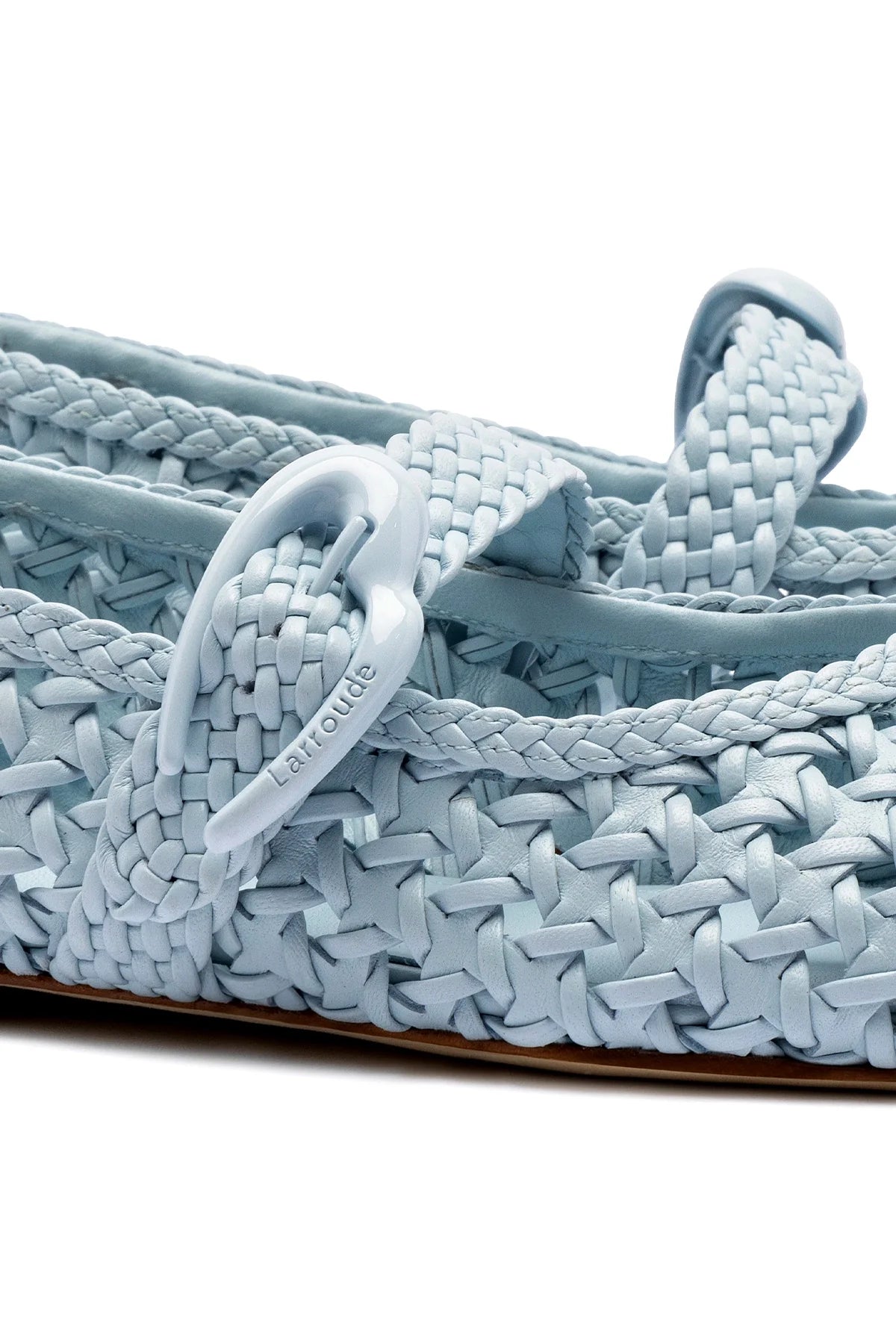 Verona Macrame Ballet Flat In Maya Leather by Larroudé