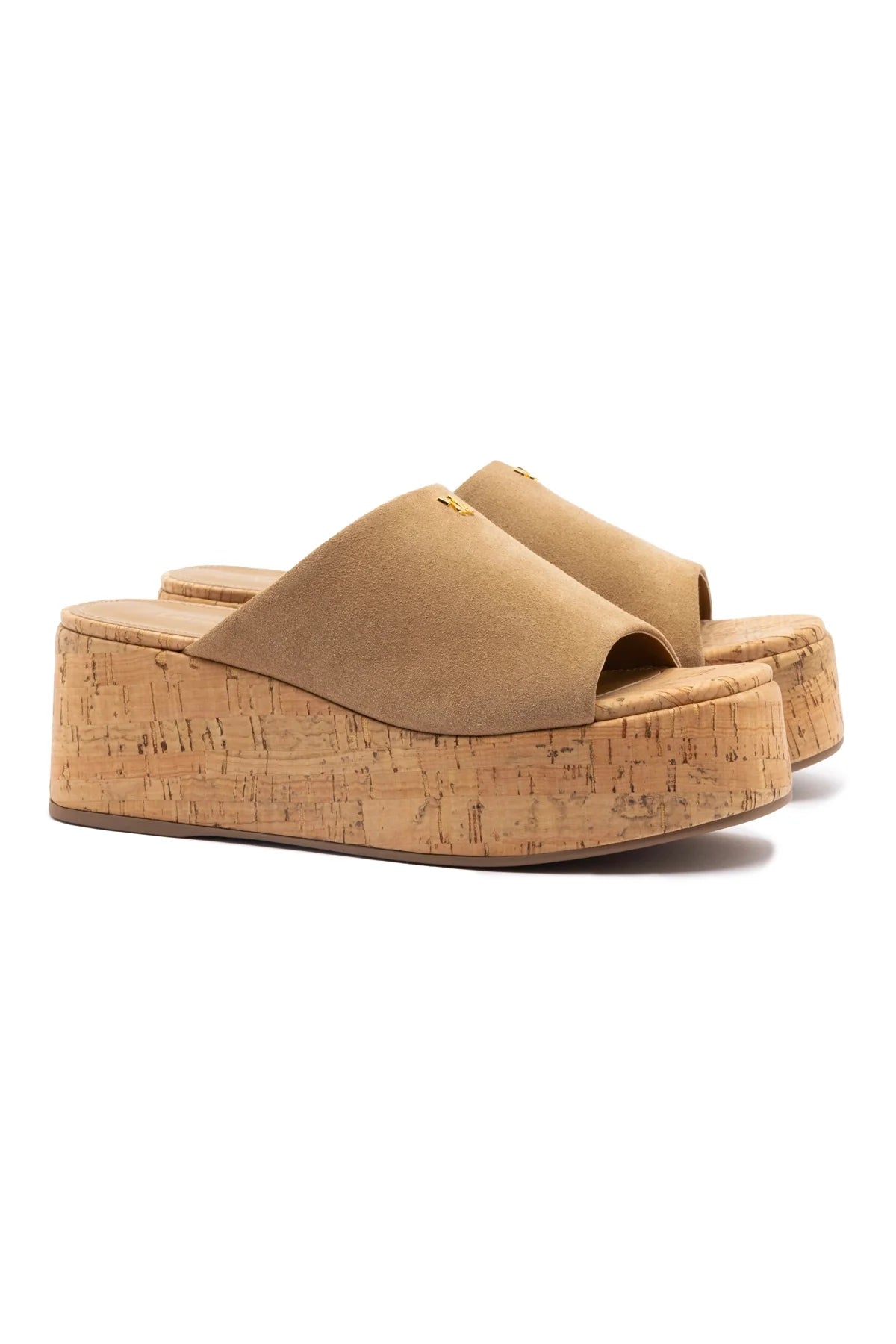 Charli Mule In Peanut Suede by Larroudé