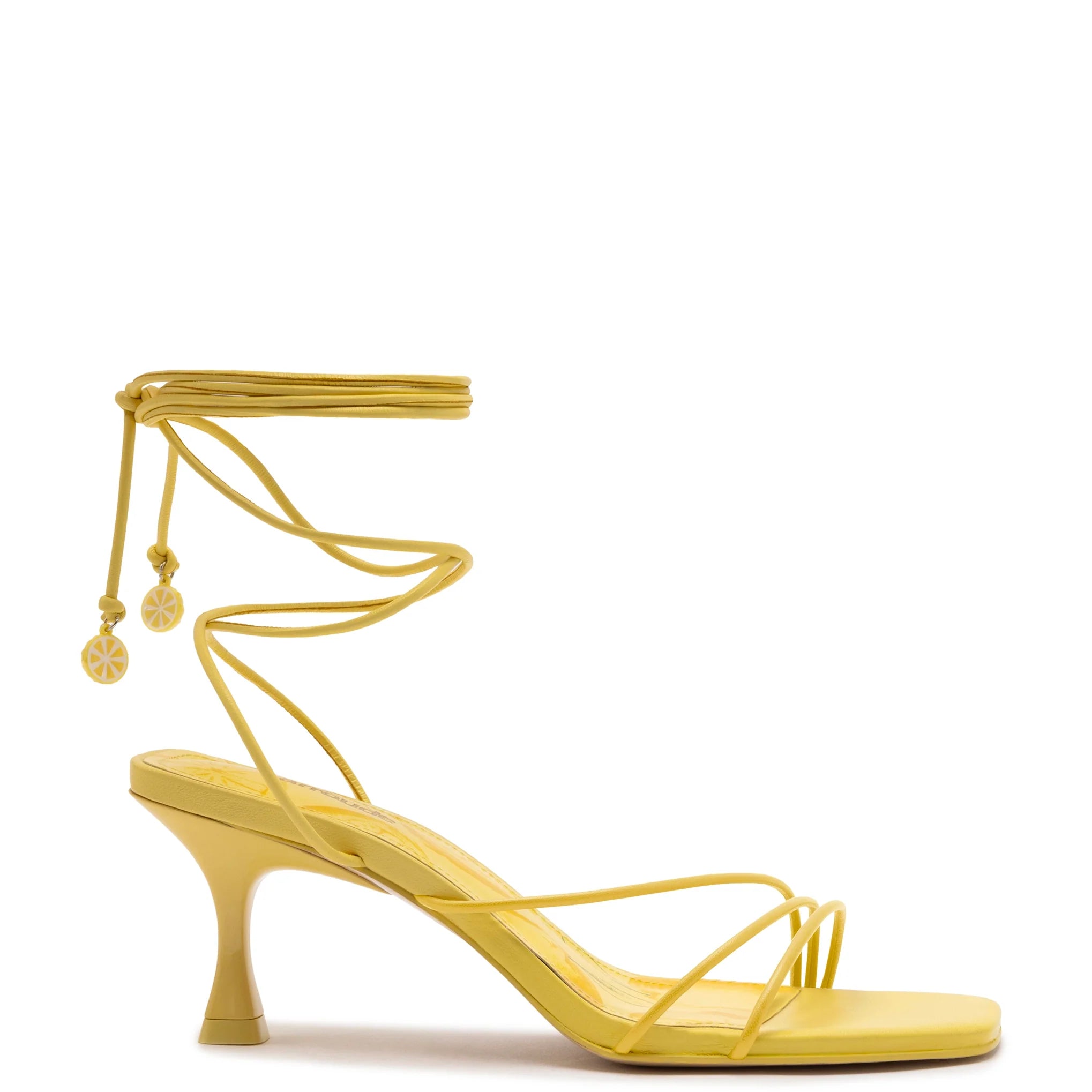 Nadia Sandal In Lemonade Leather by Larroudé