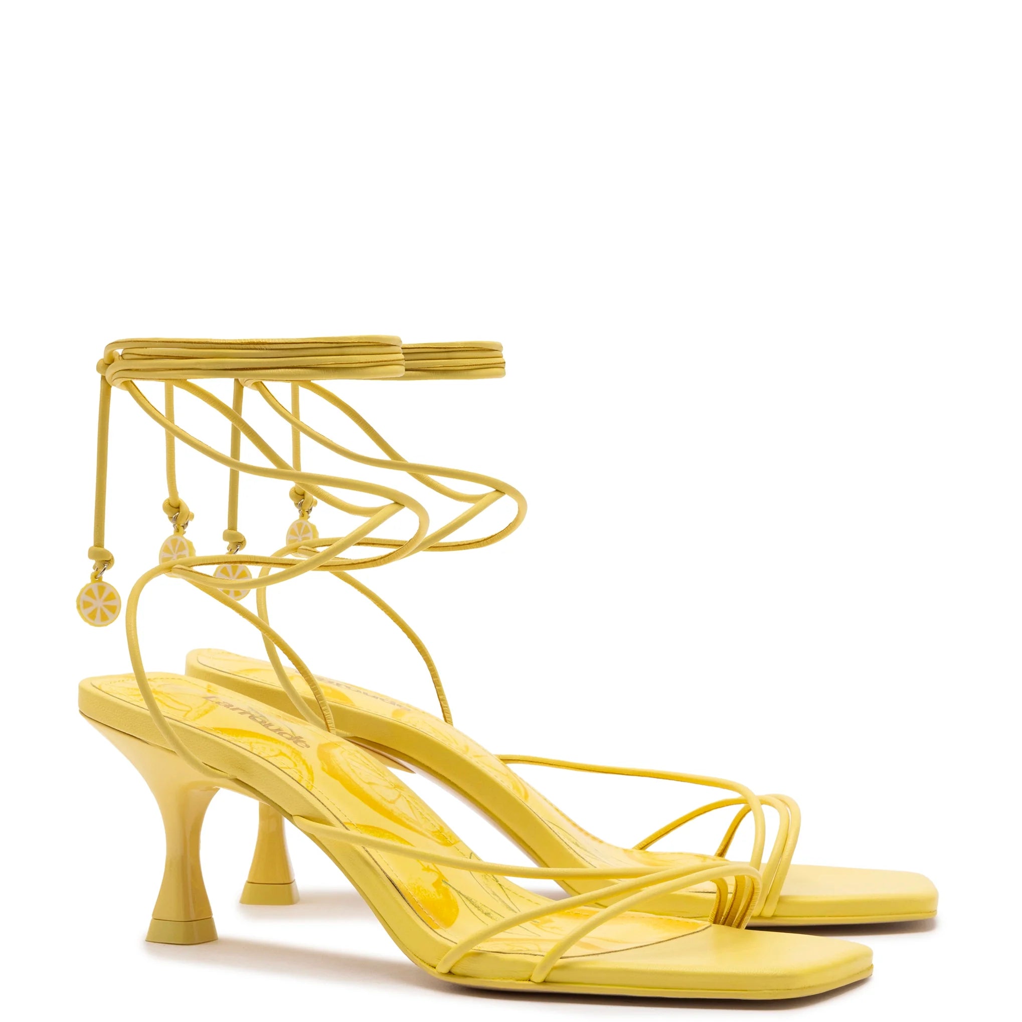 Nadia Sandal In Lemonade Leather by Larroudé