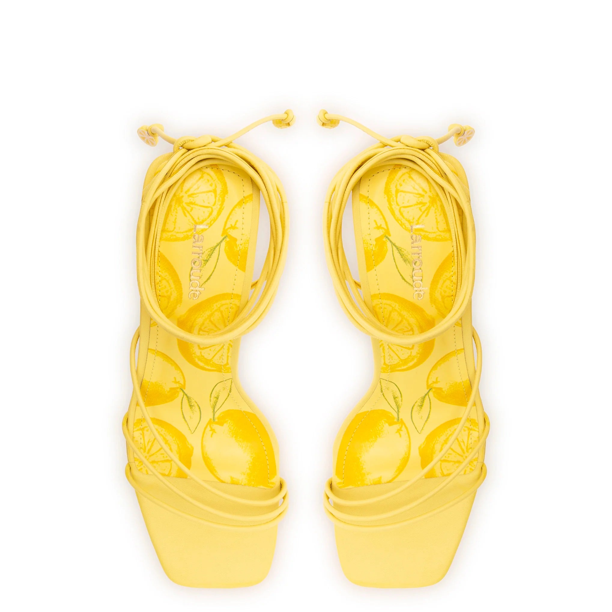 Nadia Sandal In Lemonade Leather by Larroudé